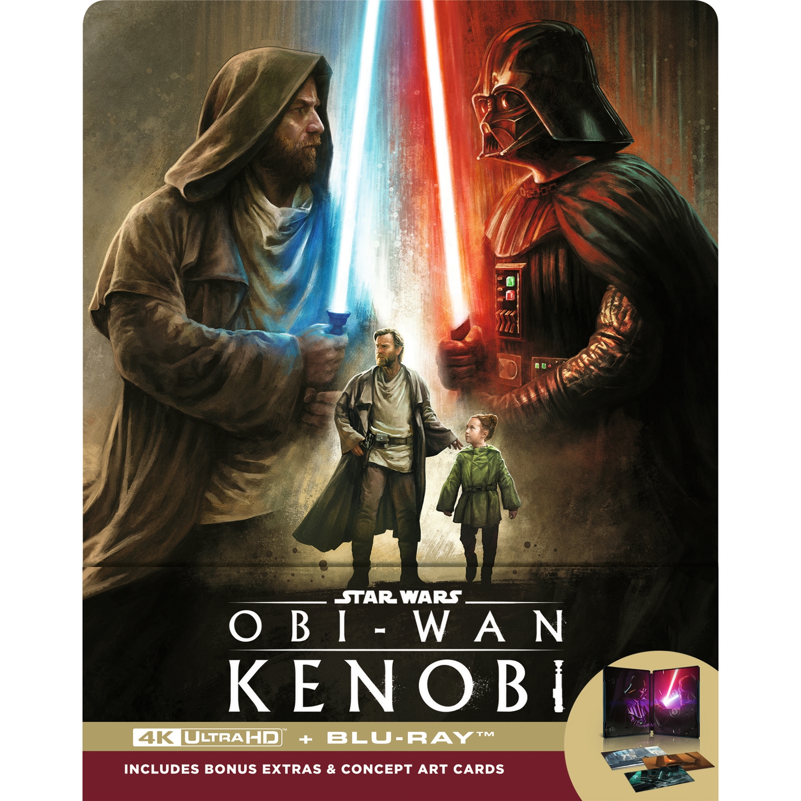 Star Wars Obi-Wan Kenobi SteelBook 4K Ultra HD & Blu-ray (Disney+ Original includes ArtCards)