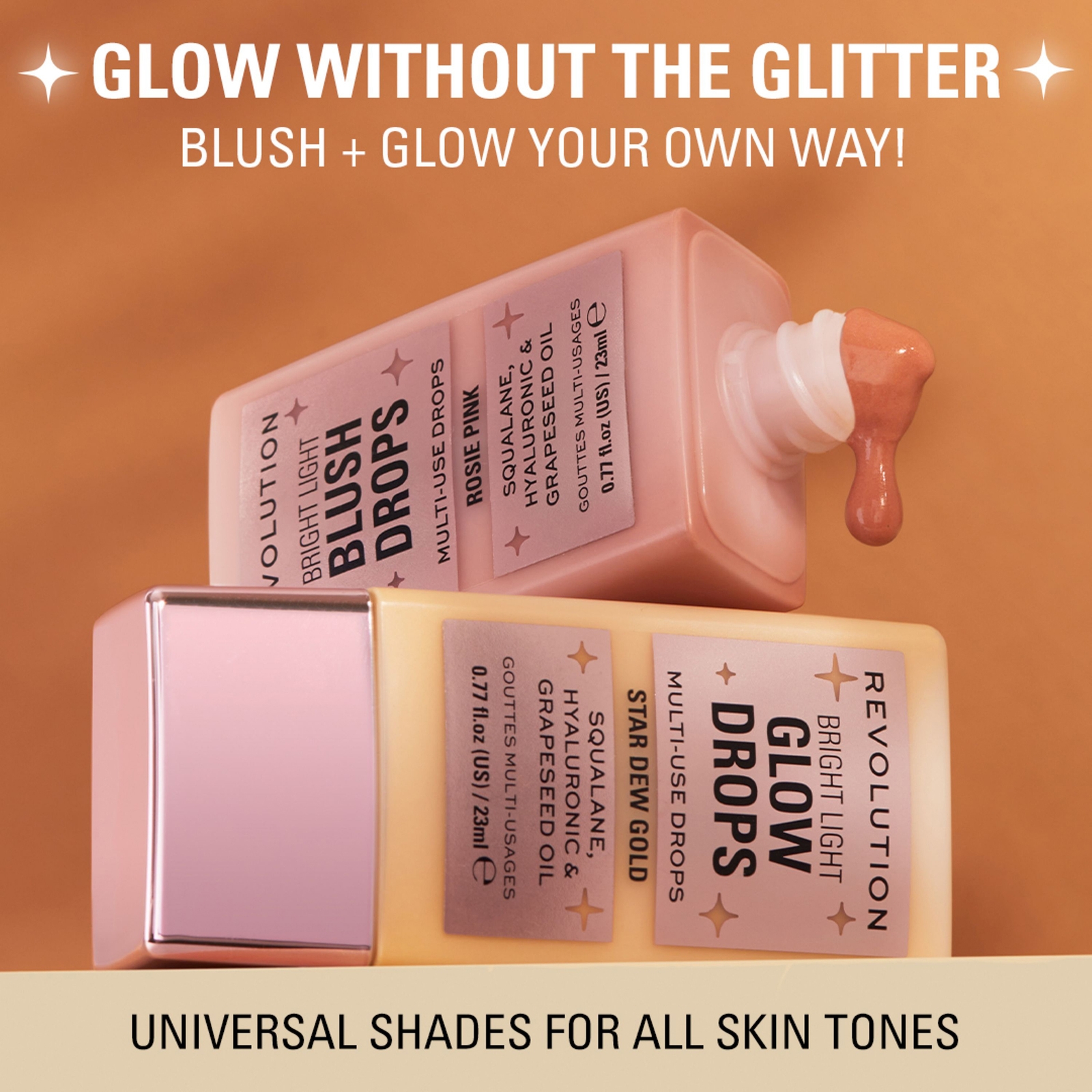 Thumbnail - Makeup Revolution Bright Light Blush Drops - Pink Rosie