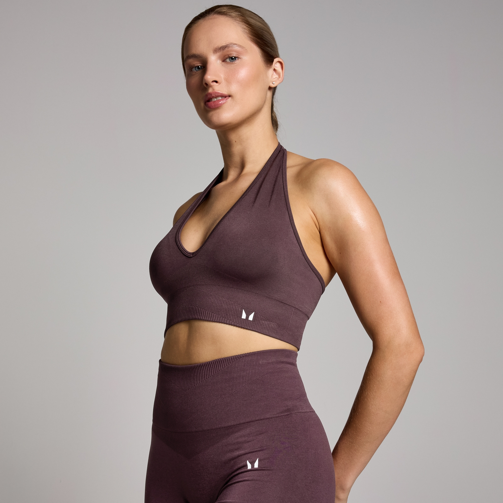 MP Női Tempo Seamless Halter Neck Melltartó – Tejkaramella - XXL