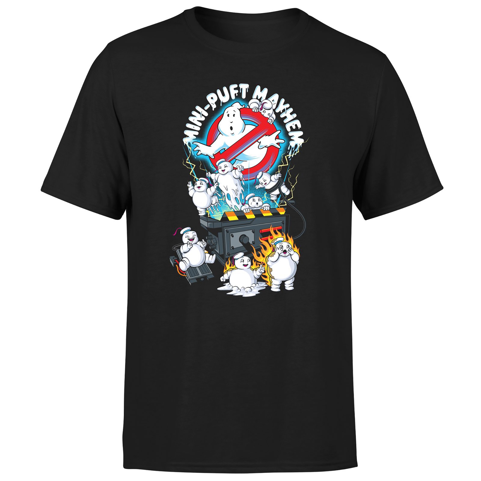 Ghostbusters Mini-Puft Mayhem Men's T-Shirt - Black - 5XL