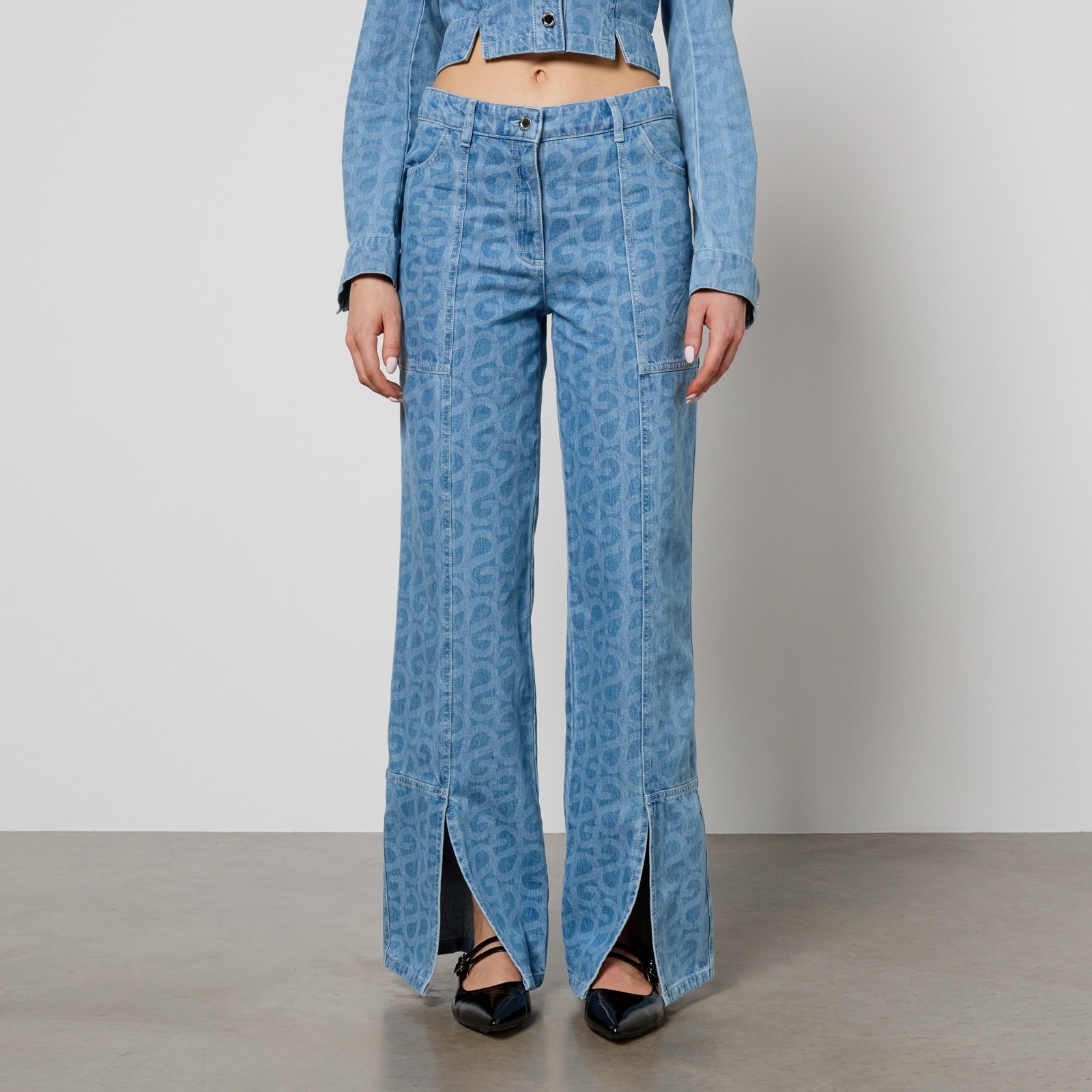 Stine Goya Aoibhin Logo Denim Straight-Leg Jeans - W27