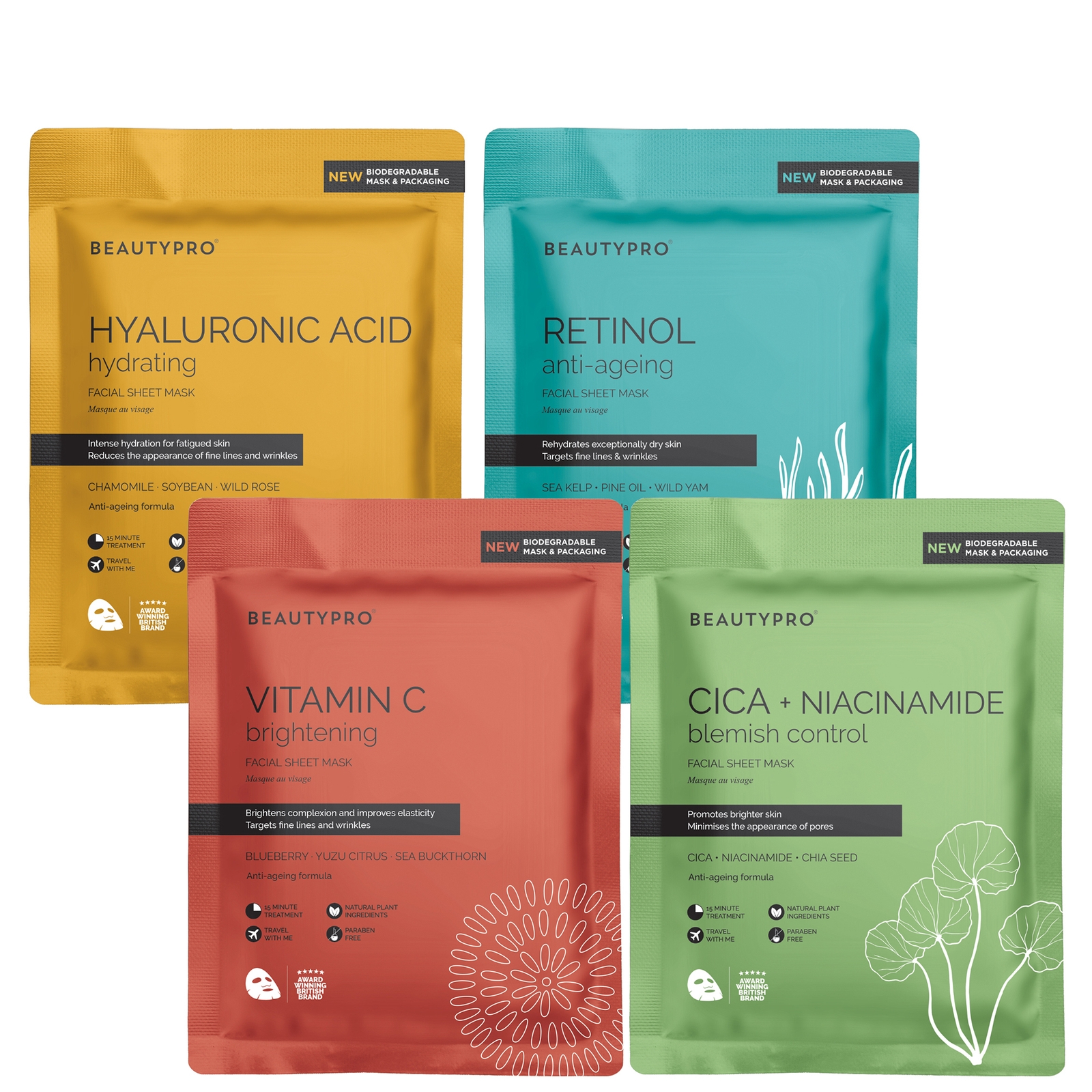 

BEAUTYPRO Cult Classics Sheet Masks