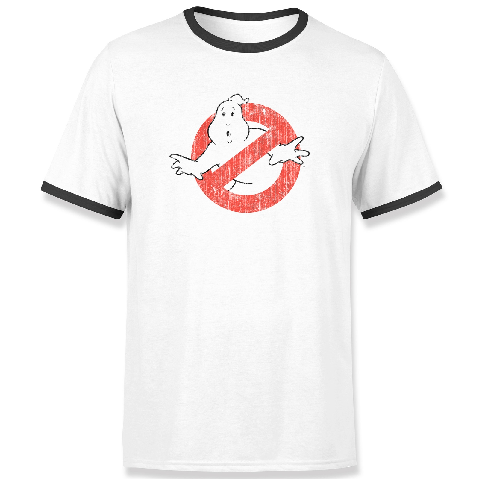 Ghostbusters Vintage Classic Logo Men's Ringer T-Shirt - White/Black - XXL