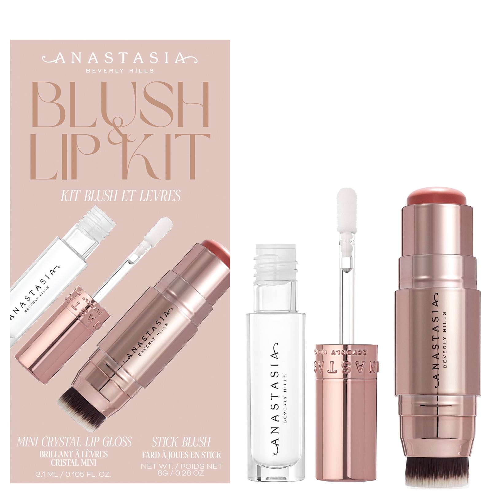 

Anastasia Beverly Hills Stick Blush and Mini Lipgloss Kit