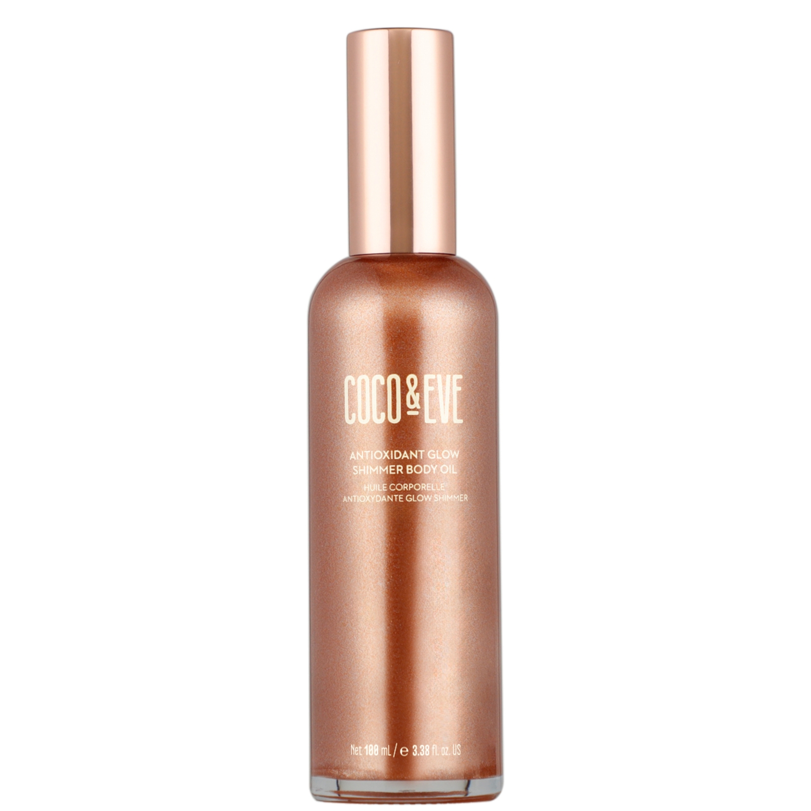 Coco & Eve Antioxidant Glow Shimmer Body Oil 100ml In White