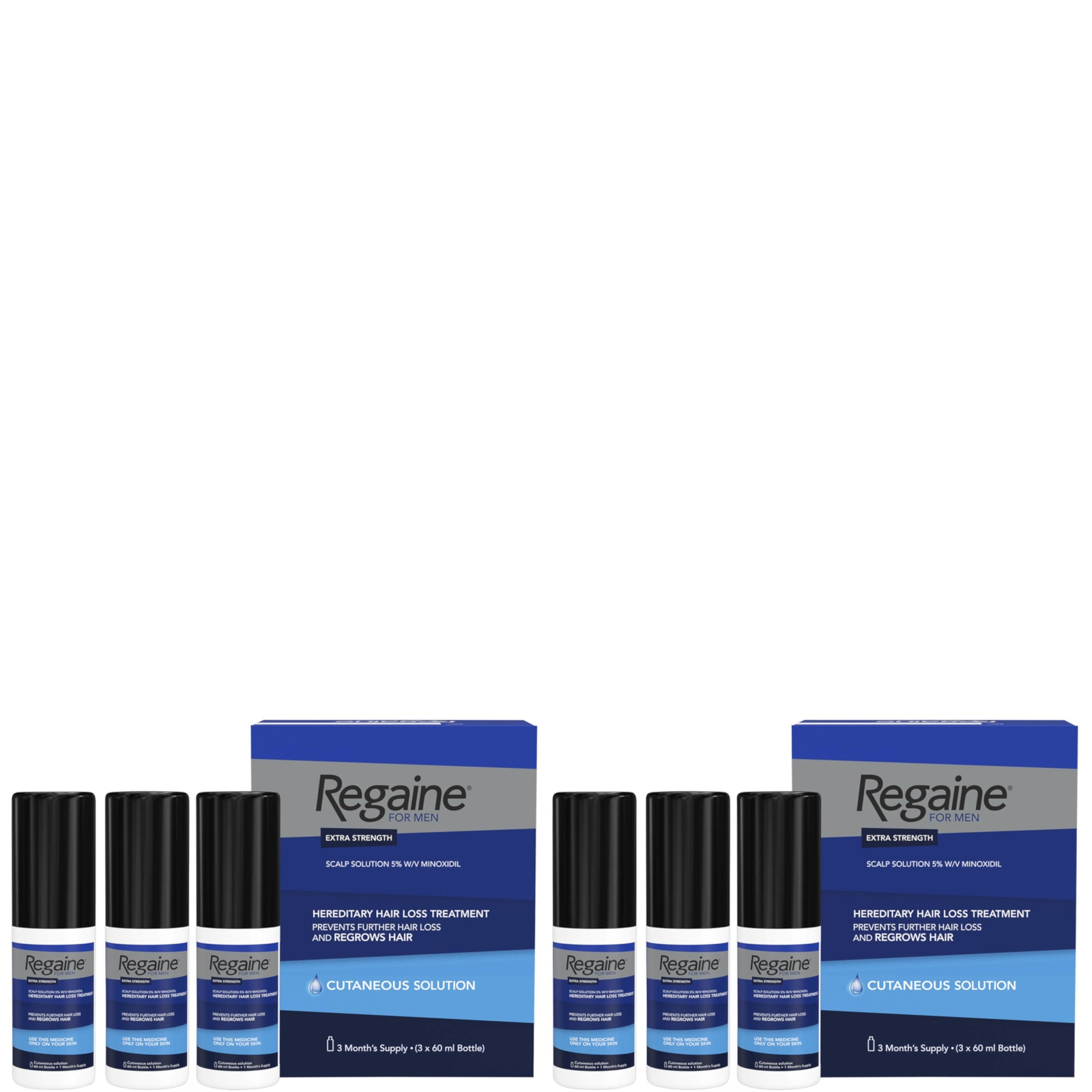 Regaine For Men Extra Strength Re-Growth Scalp Solution with 5% Minoxidil - 6 Month Supply Bundle