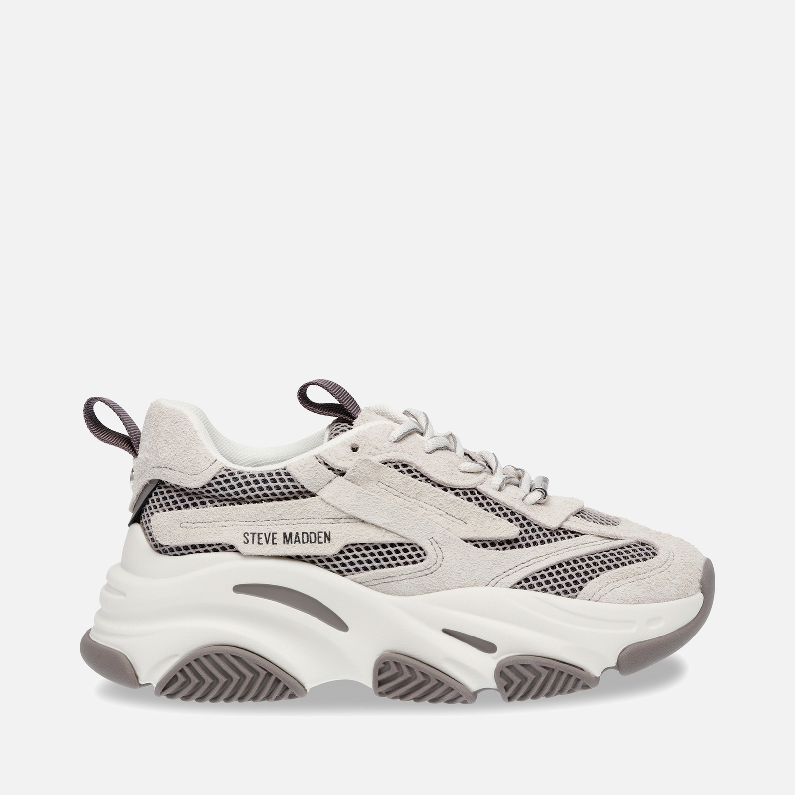 Steve Madden Women's Possession-E Faux Suede Trainers