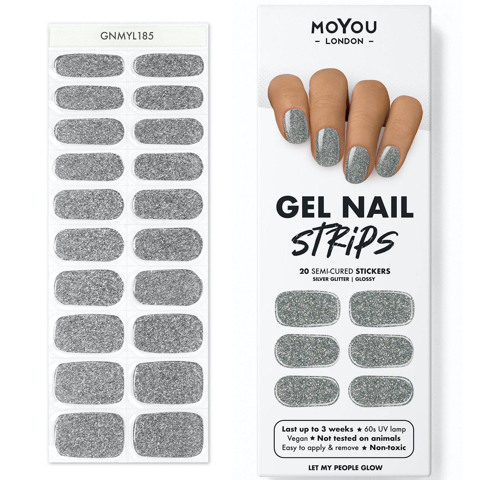 MoYou Gel Nail Strip - Glitters (Various Options) - Let My People Glow