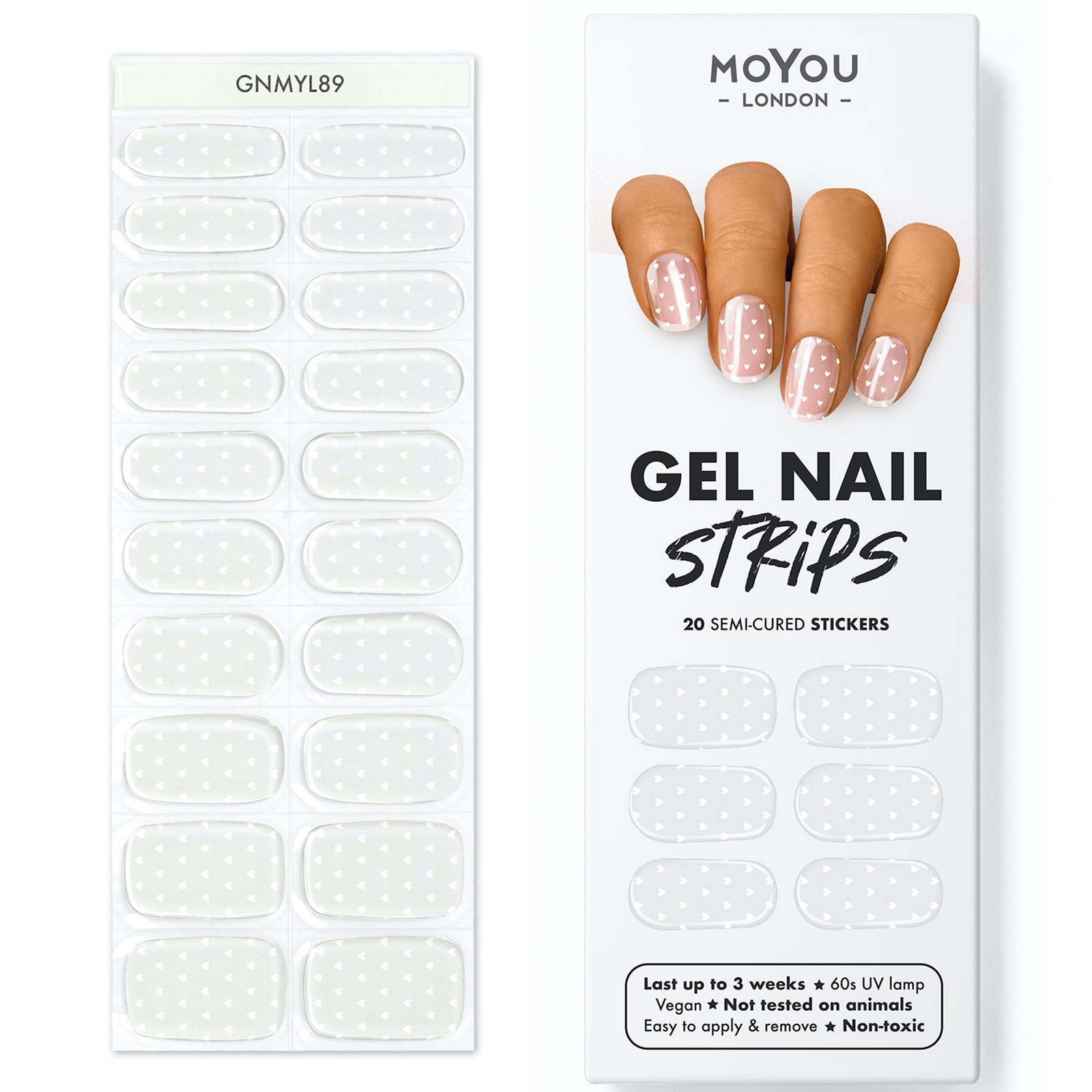 MOYOU GEL NAIL STRIP - PATTERNS (VARIOUS OPTIONS) - HEART TO GET