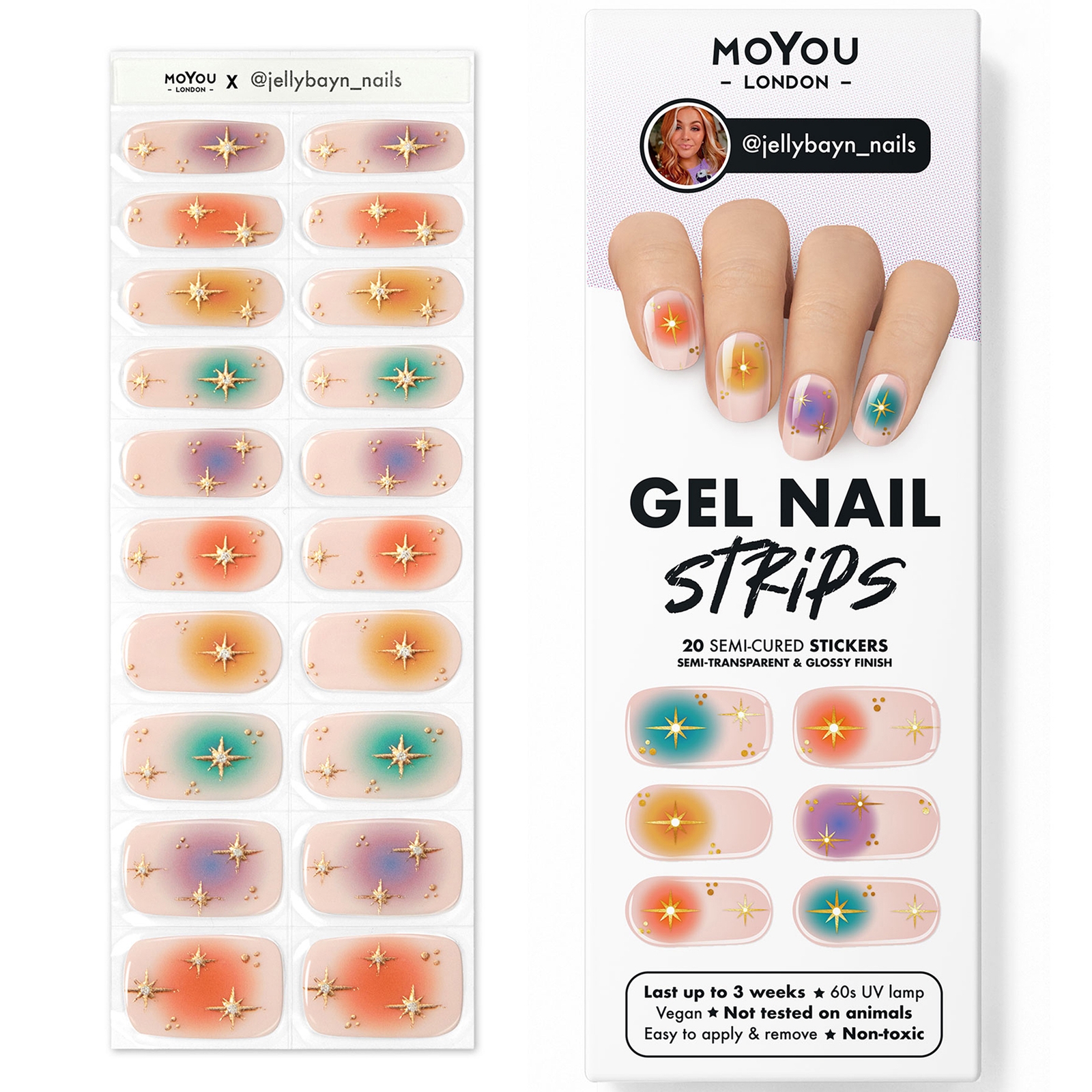 

MoYou Gel Nail Strip - Patterns (Various Options) - @jellybayn_nails 02