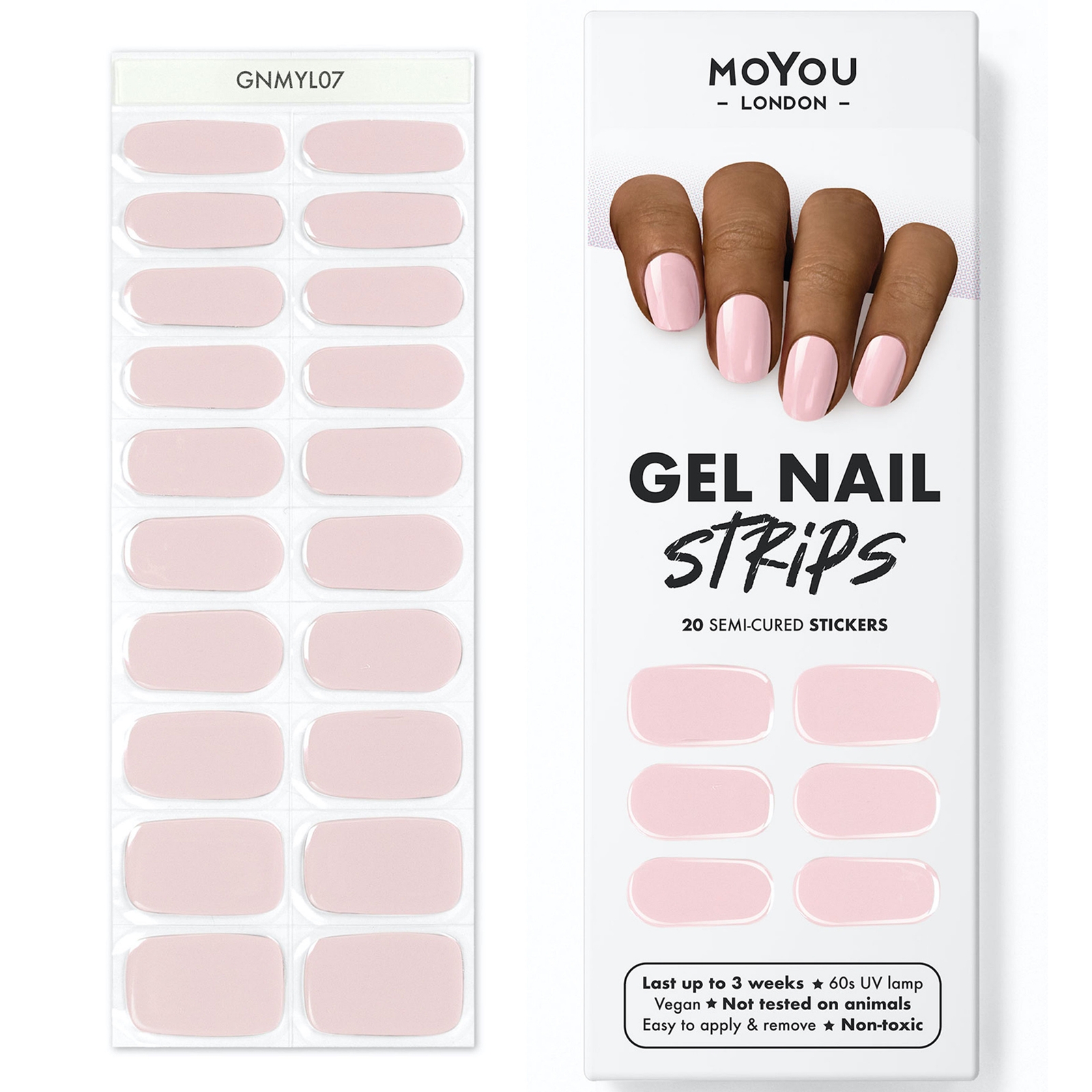 

MoYou Gel Nail Strip - Basics (Various Options) - Rose Quartz