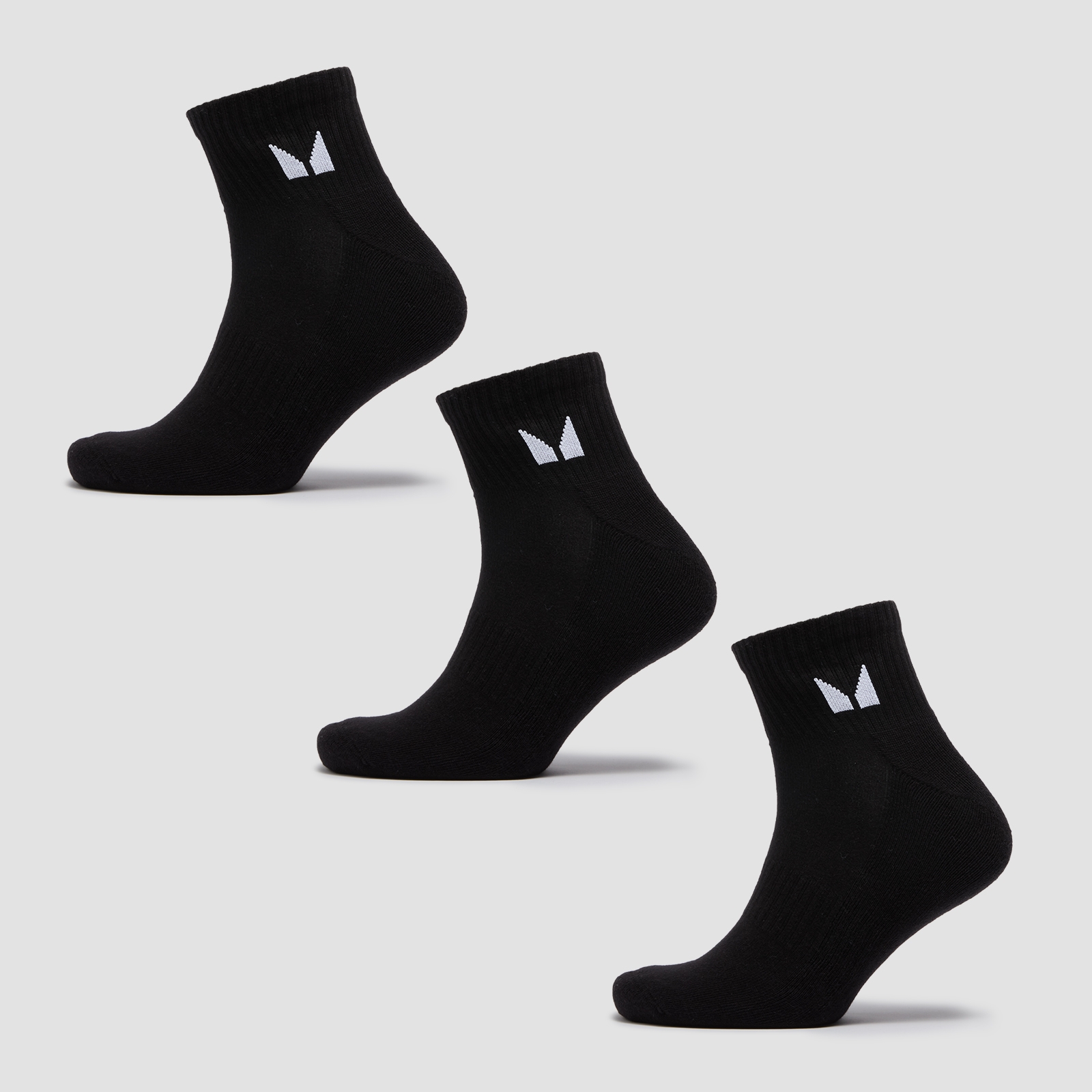 Thumbnail - MP Unisex Ankle Socks (3 Pack) - Black - UK 9-11