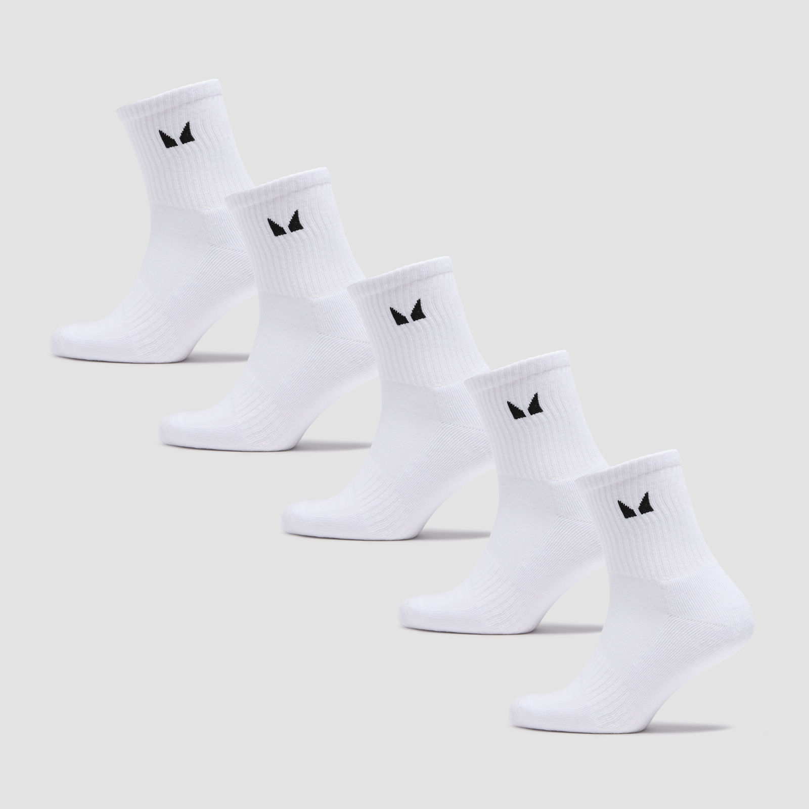 Thumbnail - MP Unisex Crew Socks (5 Pack) - White - UK 6-8