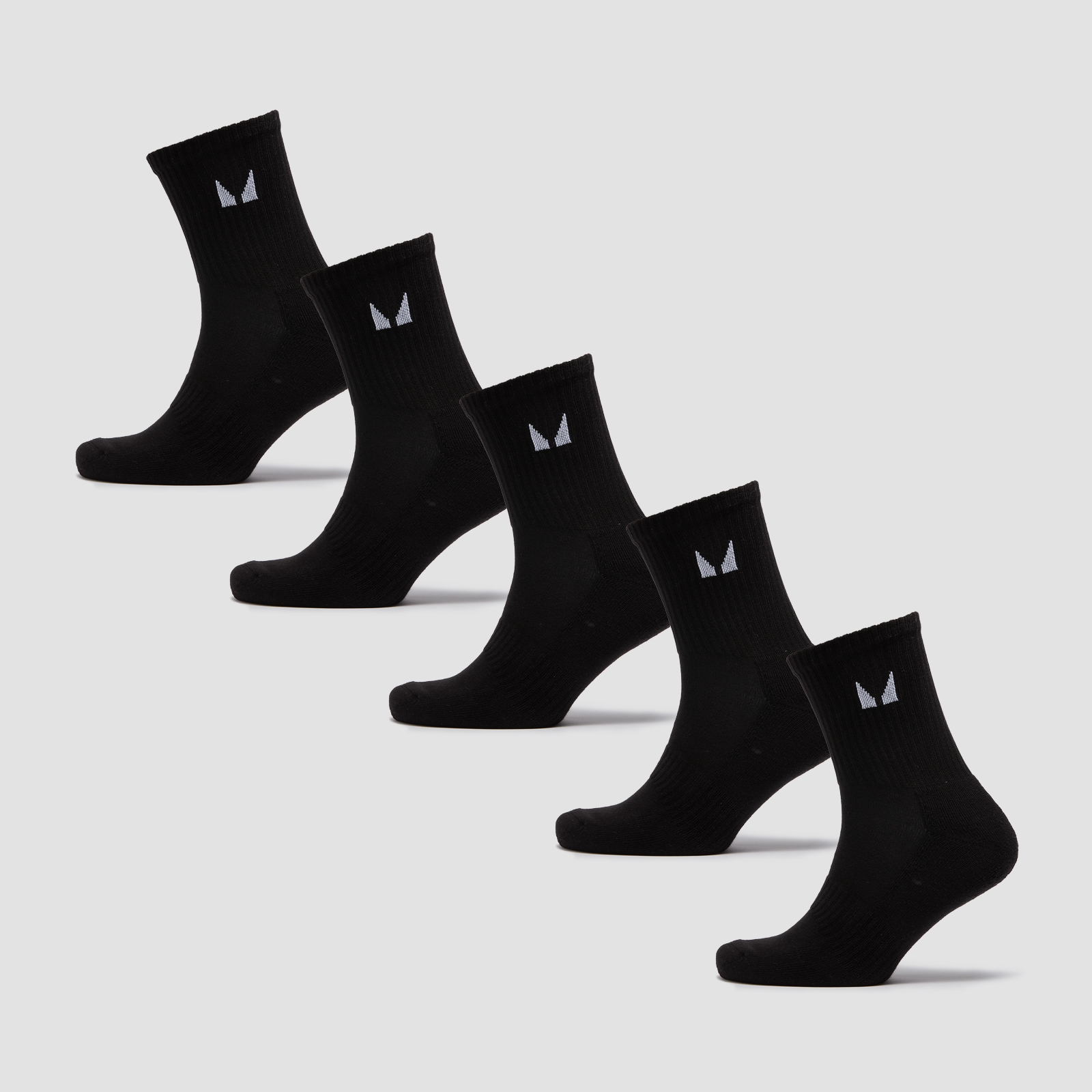 Thumbnail - MP Unisex Crew Socks (5 Pack) - Black - UK 9-11
