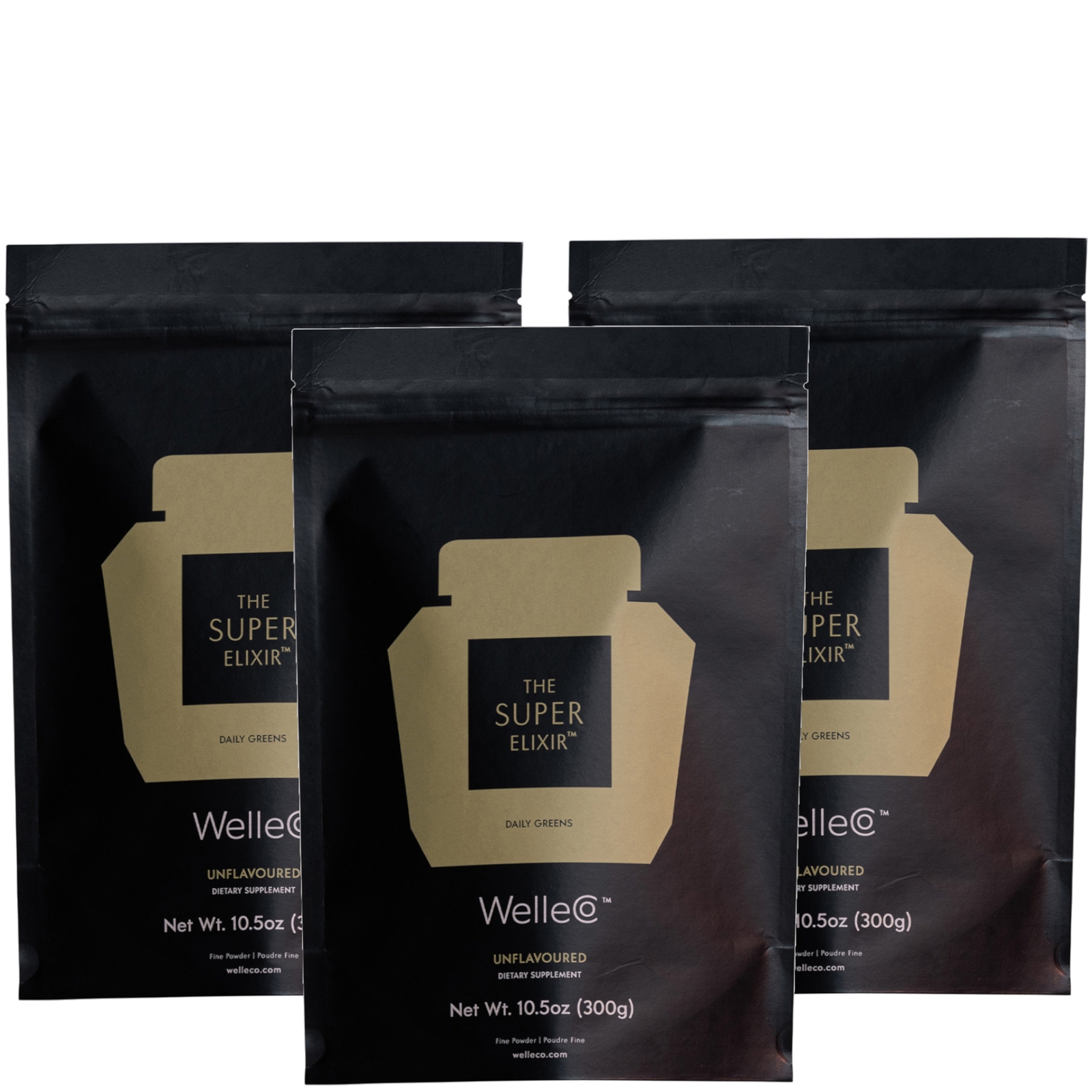 Welleco The Super Elixir Three Month Pack - Unflavoured In Black