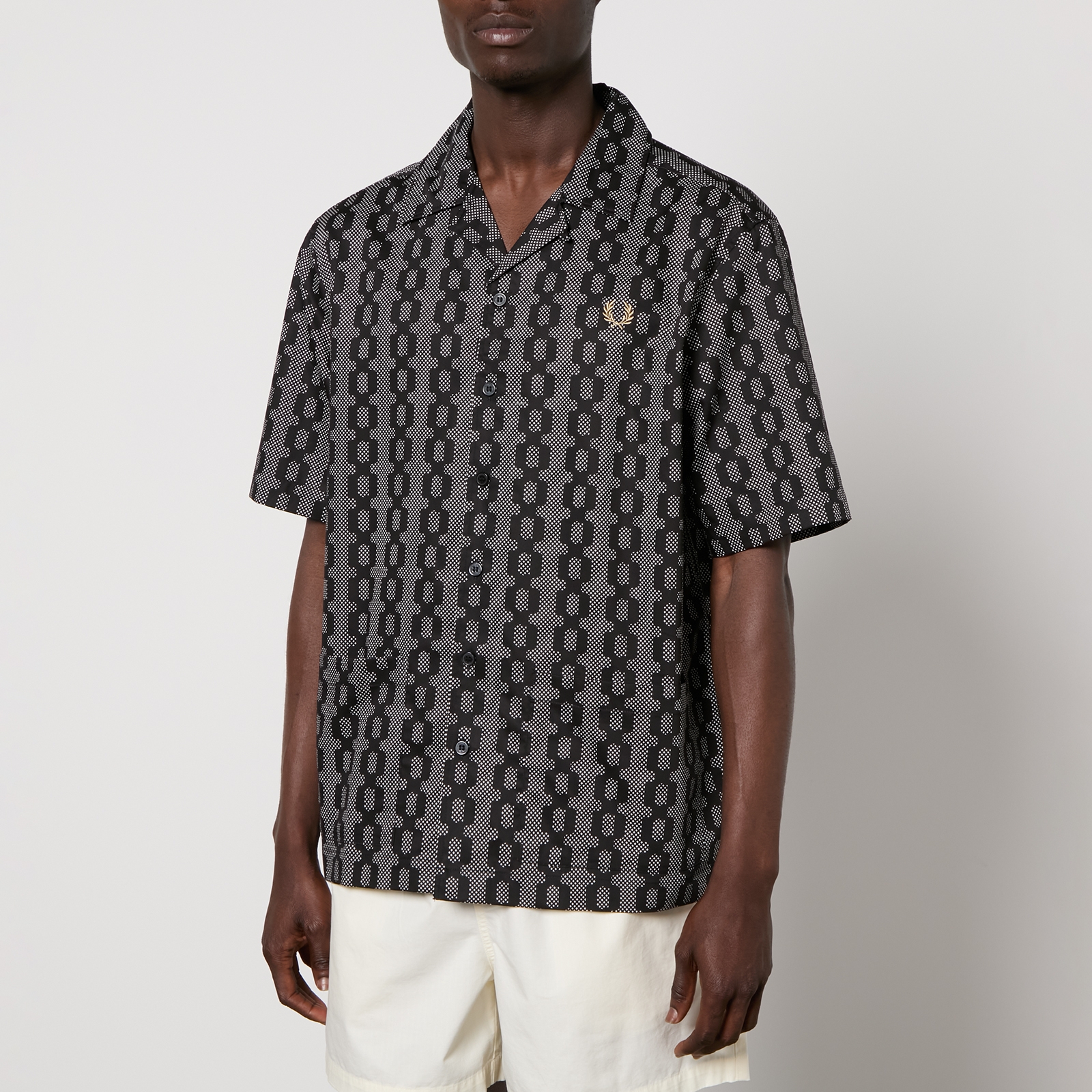 Fred Perry Revere Printed Camp Collar Shirt - S