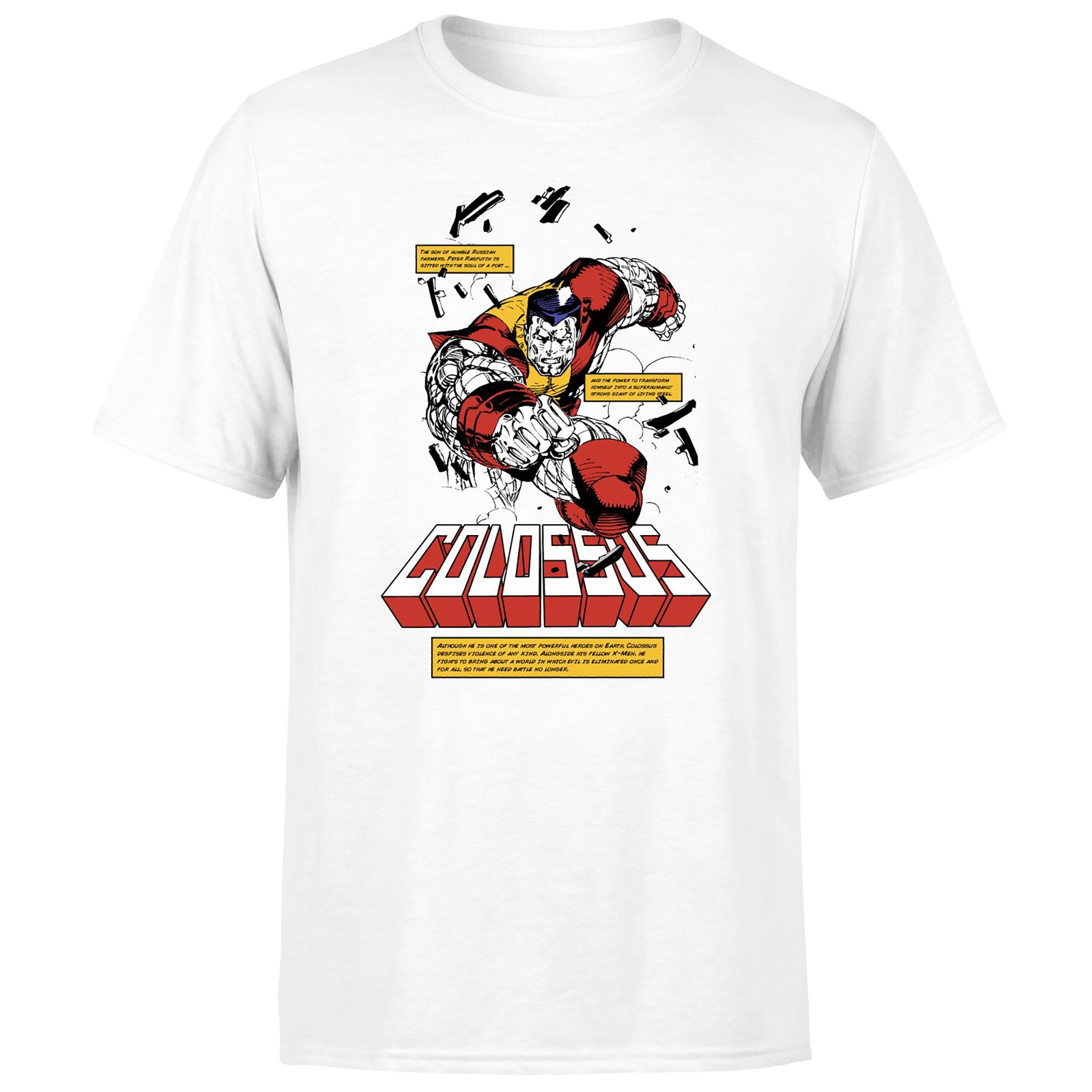 X-Men Colossus Bio Unisex T-Shirt - White - XXL