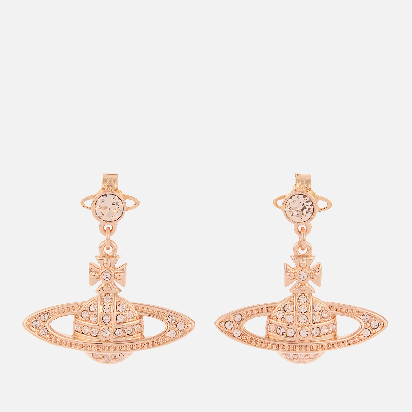 Vivienne Westwood Women's Mini Bas Relief Drop Earrings - Pink Gold Silk
