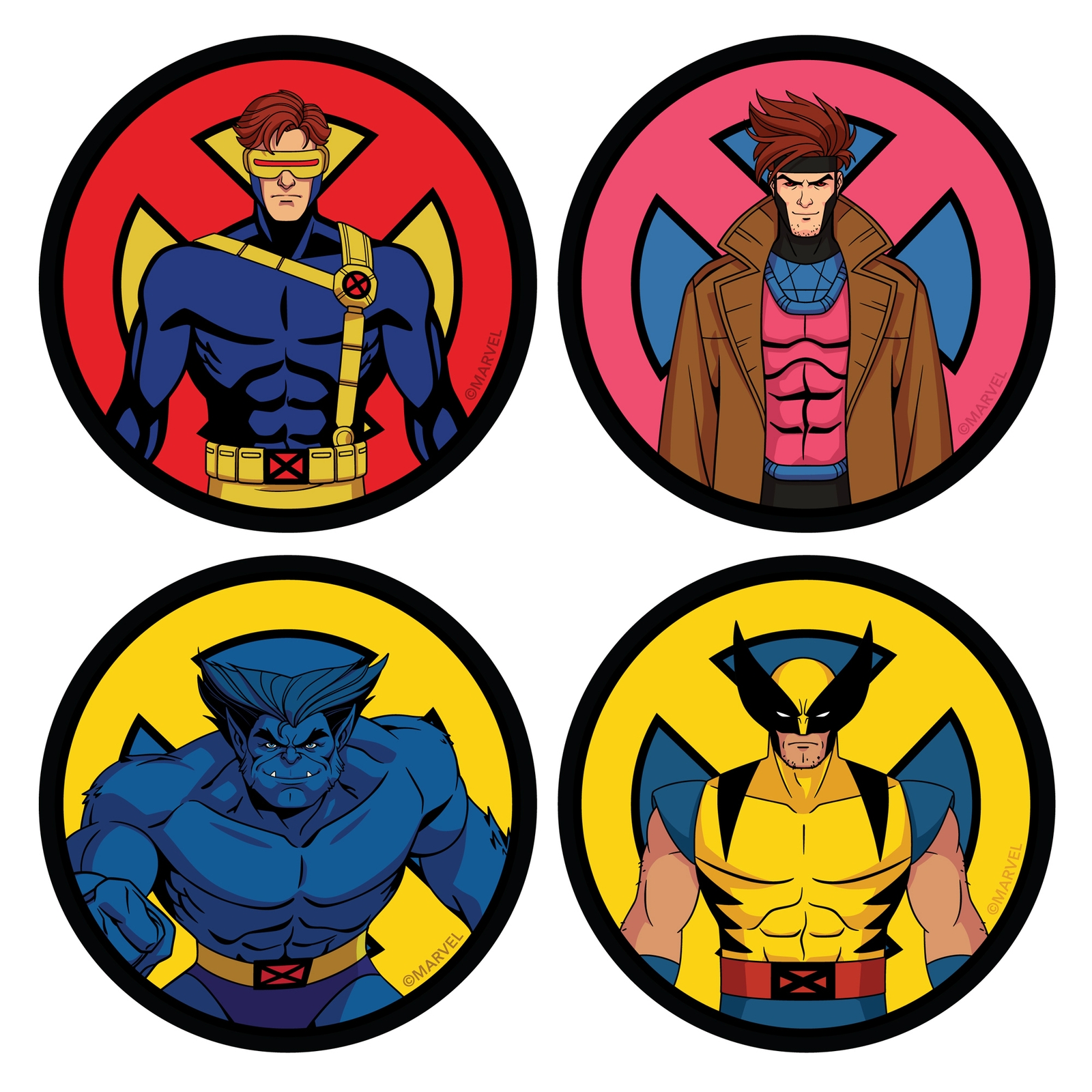 X-Men %2797 Heroes Round Coaster Set
