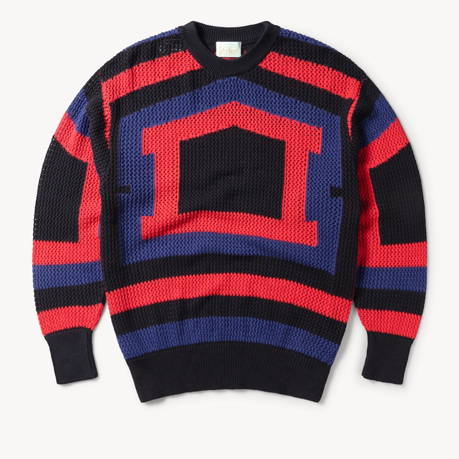 ARIES Temple Crocheted Cotton Jumper - S