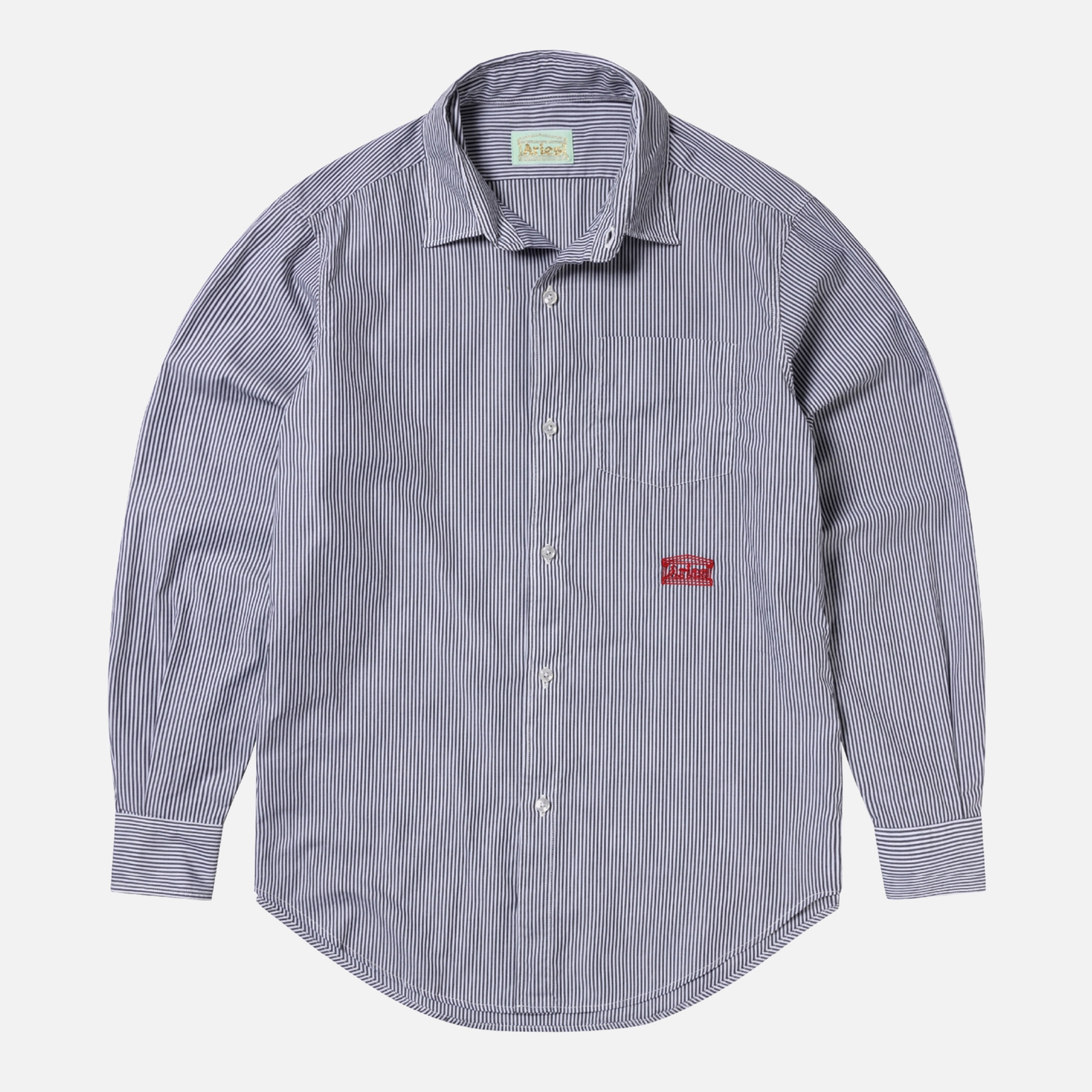 ARIES Striped Cotton-Poplin Shirt - S