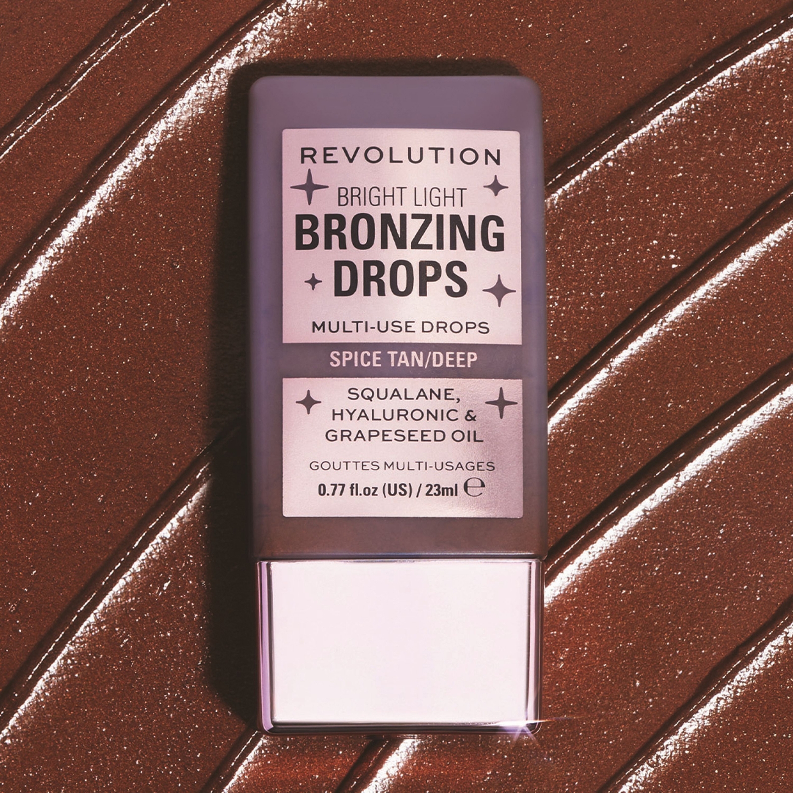 Image of Makeup Revolution Bronze and Glow Drop Duo (Various Shades) - Deep Bronze Spice051