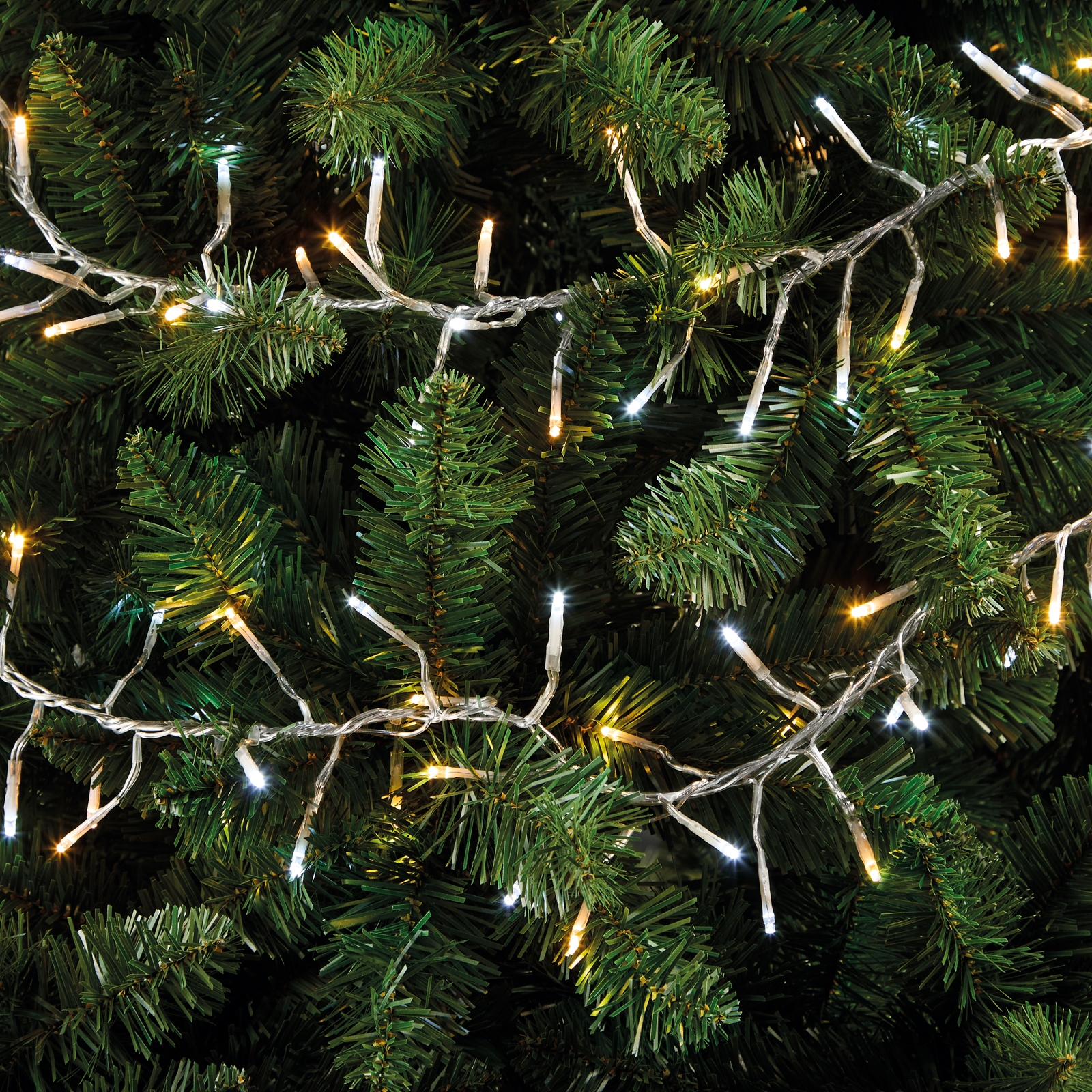 1000 Led Timer Cluster String White Christmas Tree Lights - Mixed