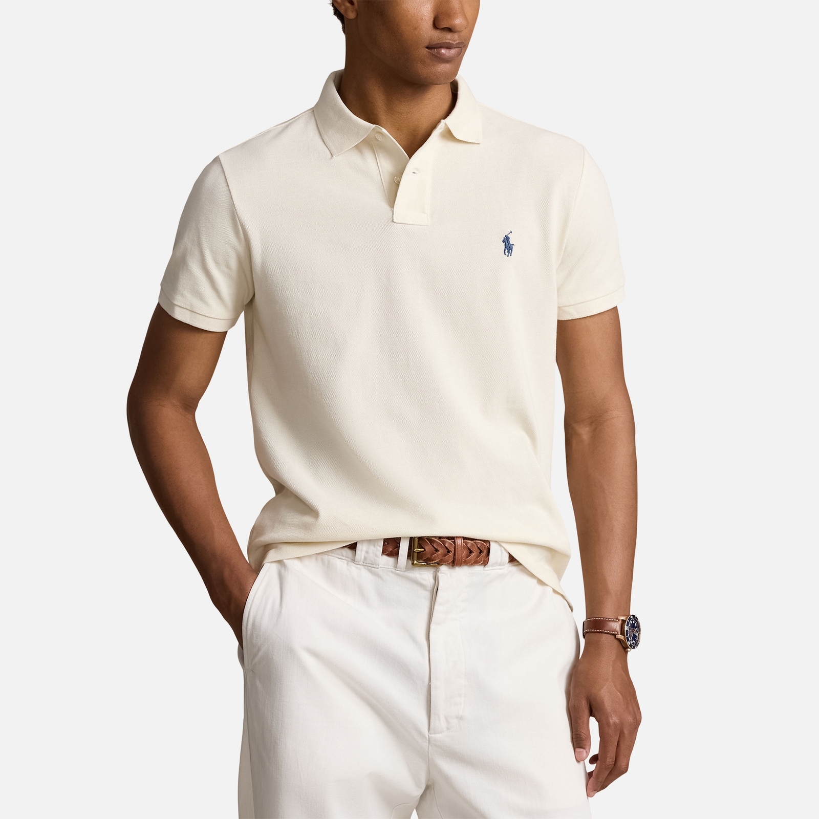 Polo Ralph Lauren Cotton-Piqué Custom Slim Fit Polo Shirt - S
