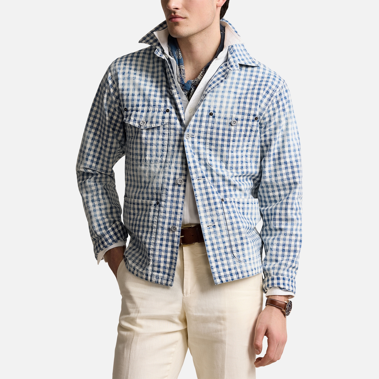 Polo Ralph Lauren Checked Cotton Shirt Jacket - M