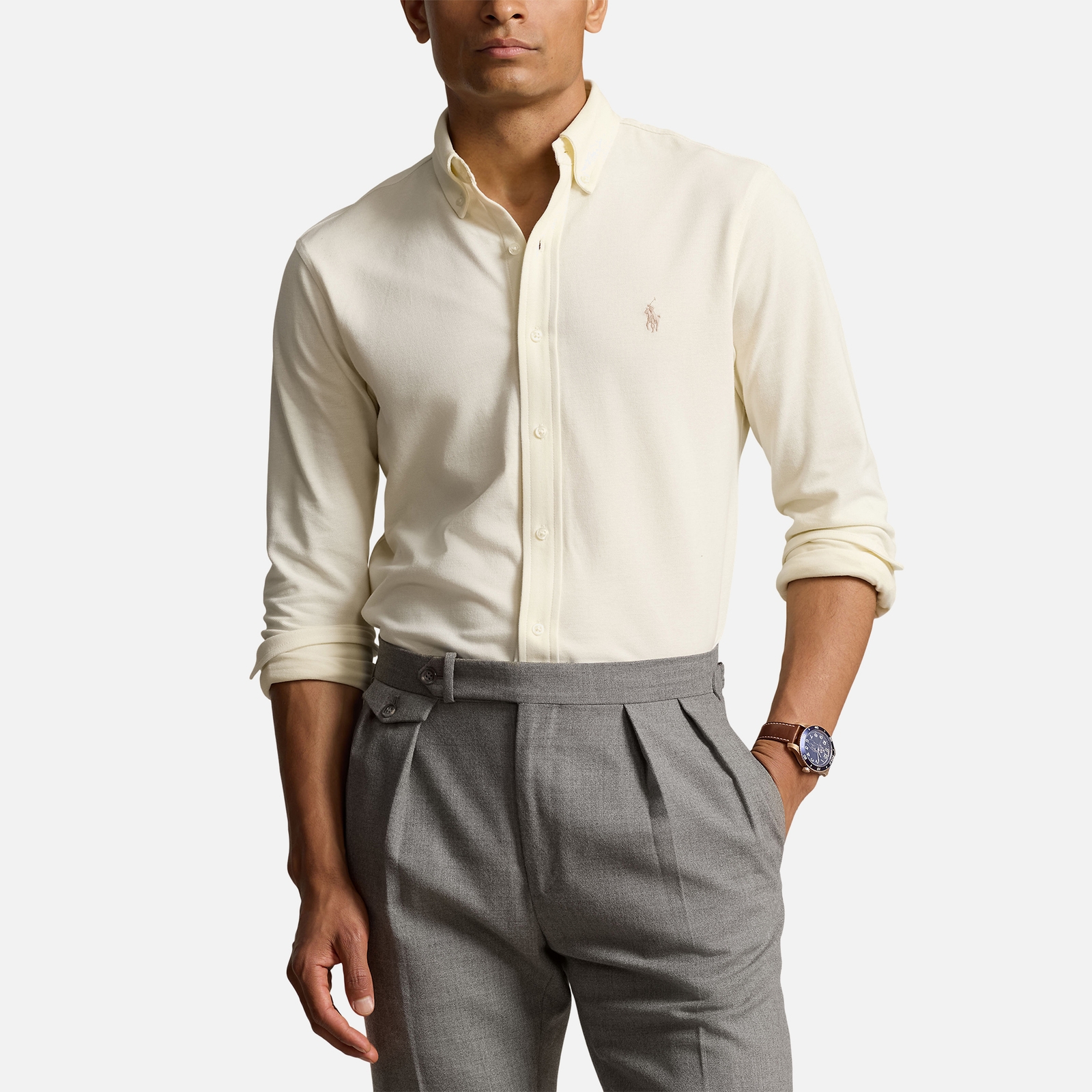 Polo Ralph Lauren Featherweight Cotton-Piqué Slim-Fit Shirt - L