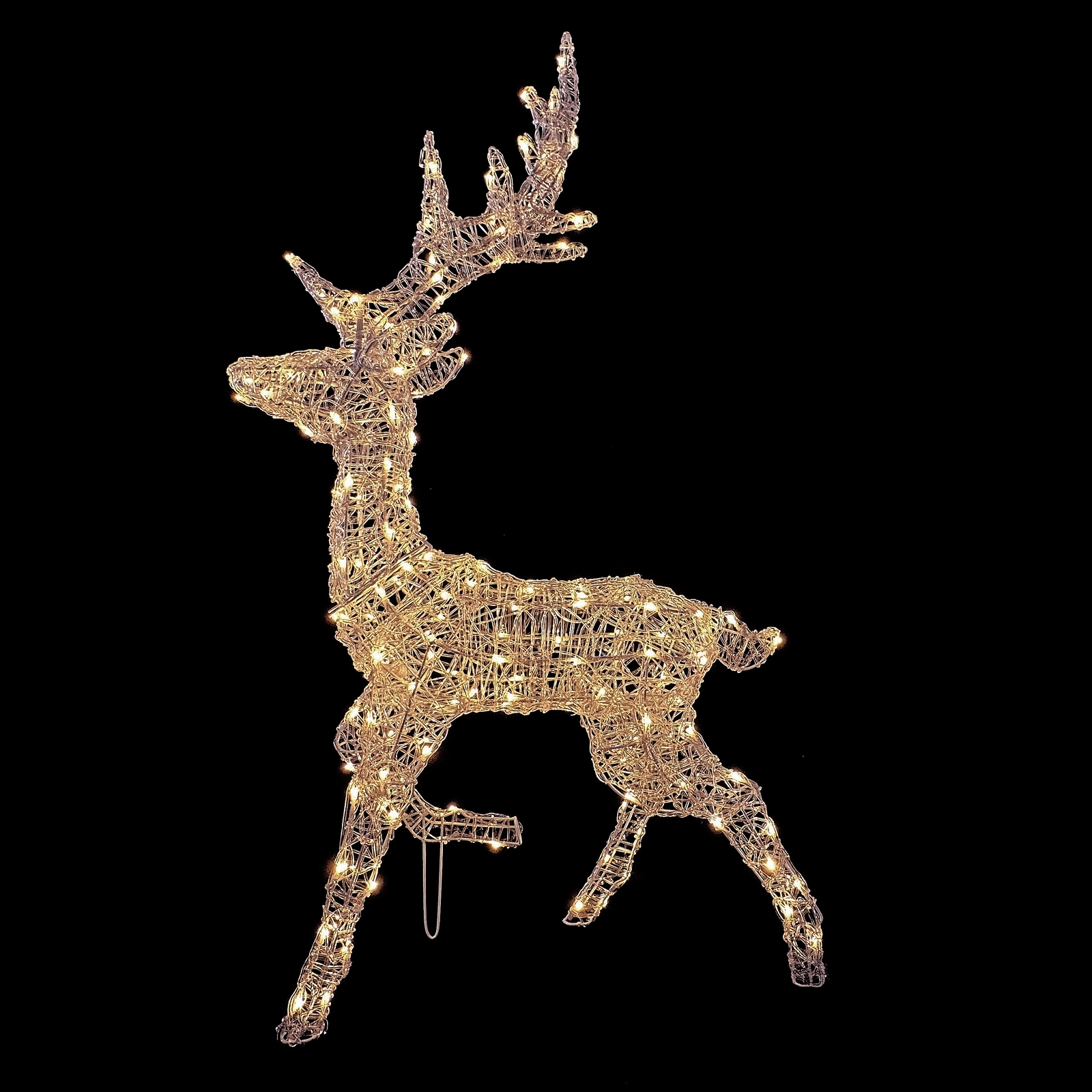 3 In 1 Acrylic Led Reindeer 3D Outdoor Christmas Light Decoration - 110Cm