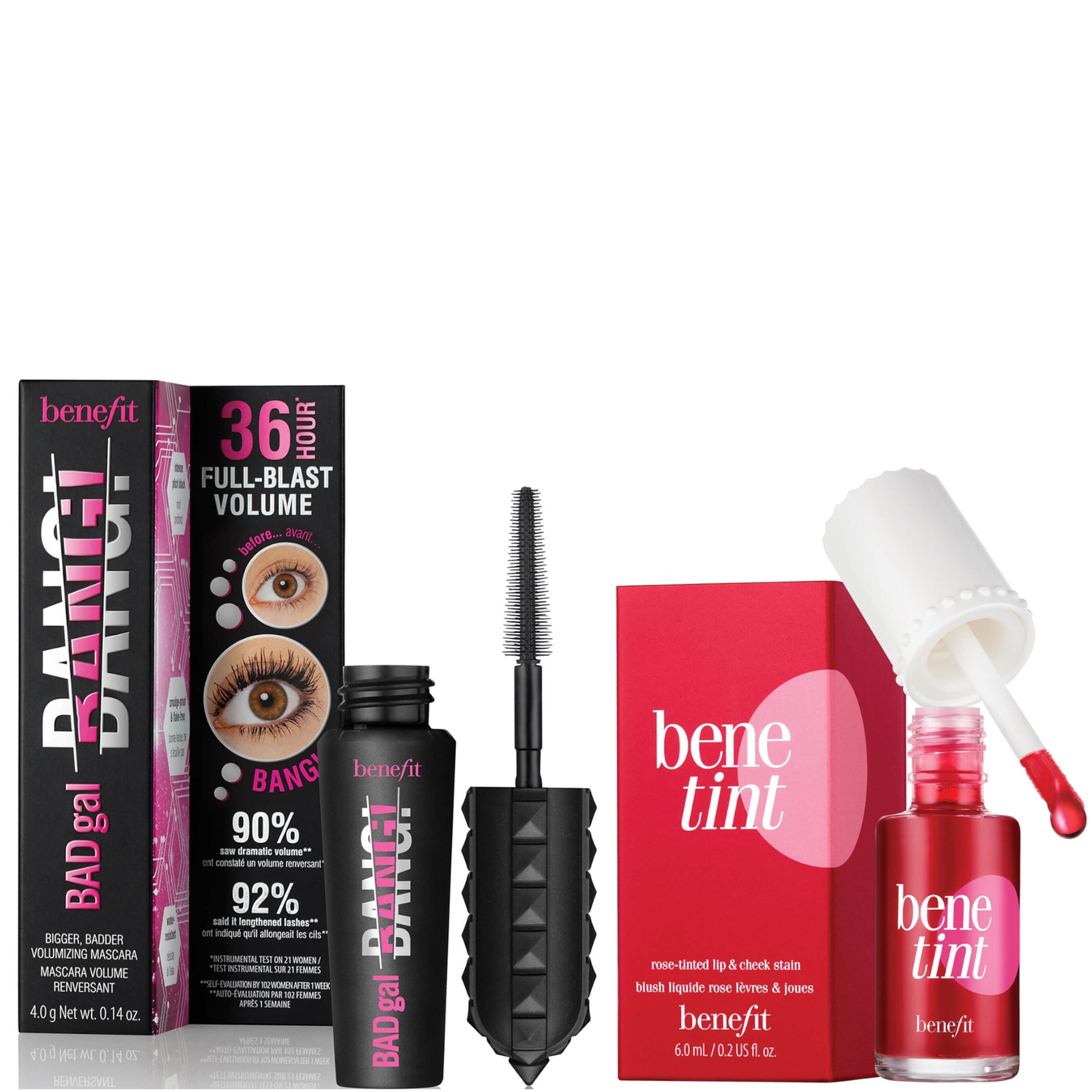 Photos - Mascara Benefit Benetint 6ml and Mini  Bundle - Badgal Bang Volumising  (Worth £37.50)