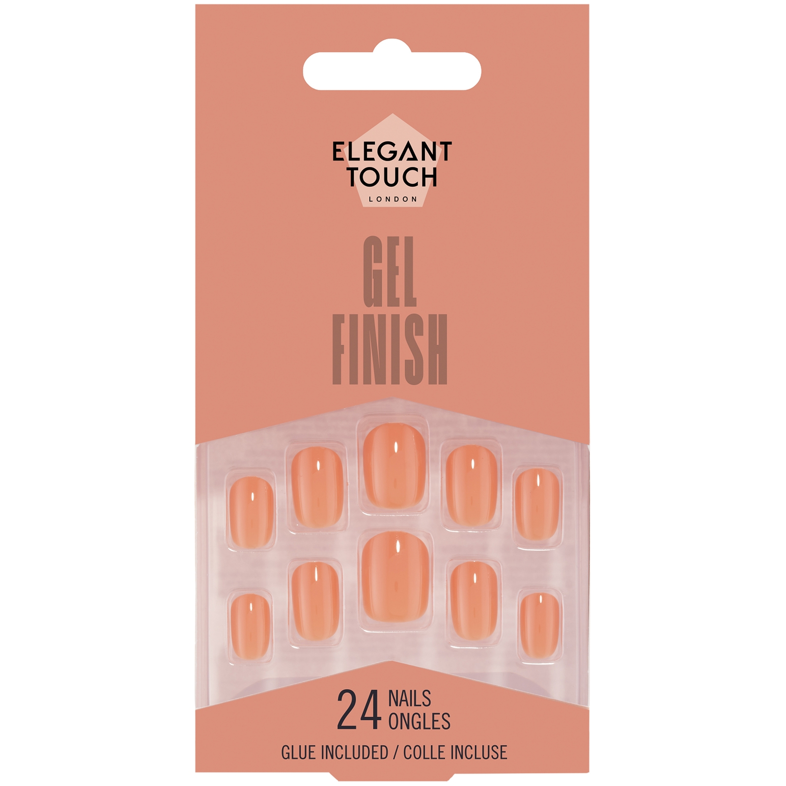 Elegant Touch False Nails Gel Finish - Apricot Crush