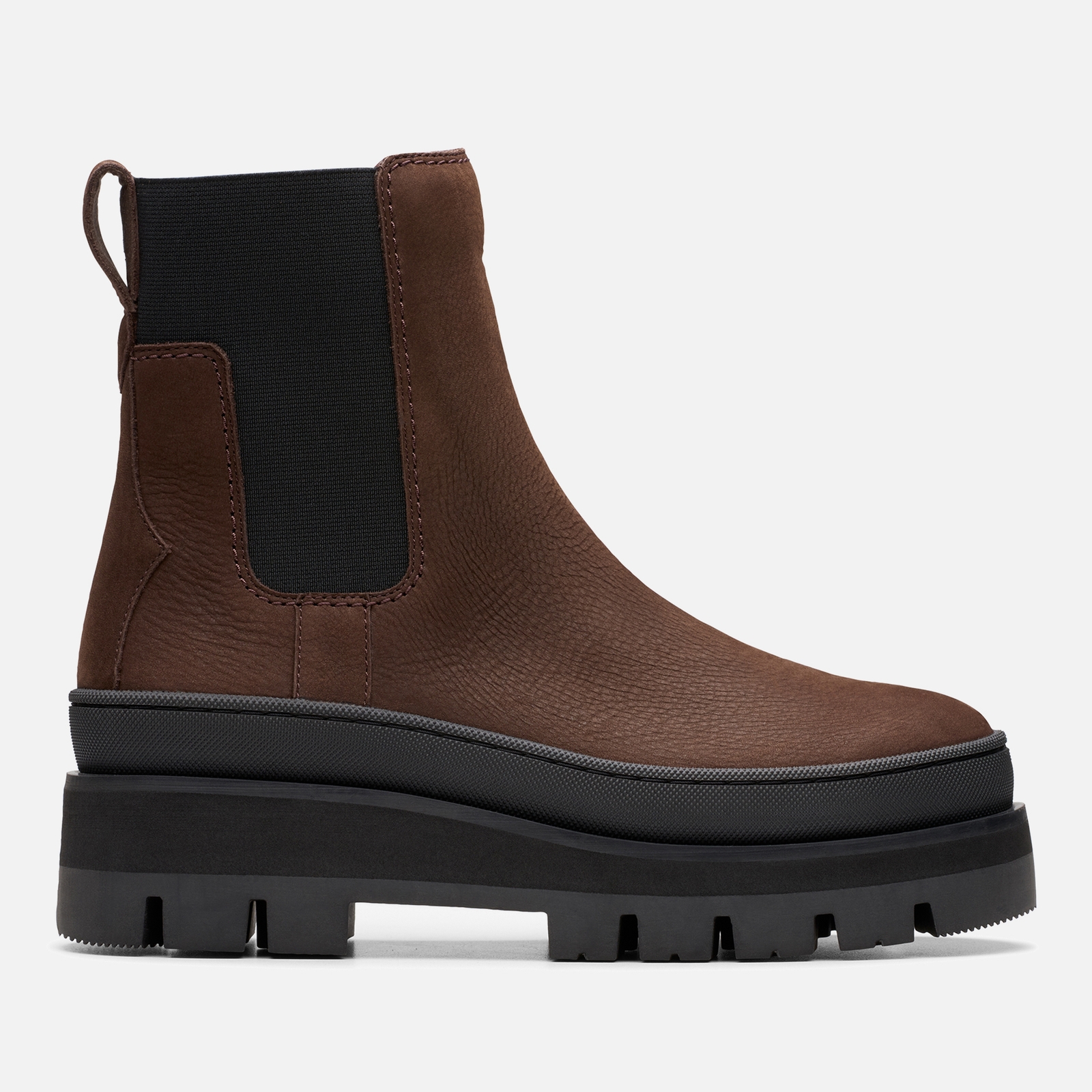 Clarks Women's Orianna2 Top Nubuck Chelsea Boots - Dark Brown - UK 8