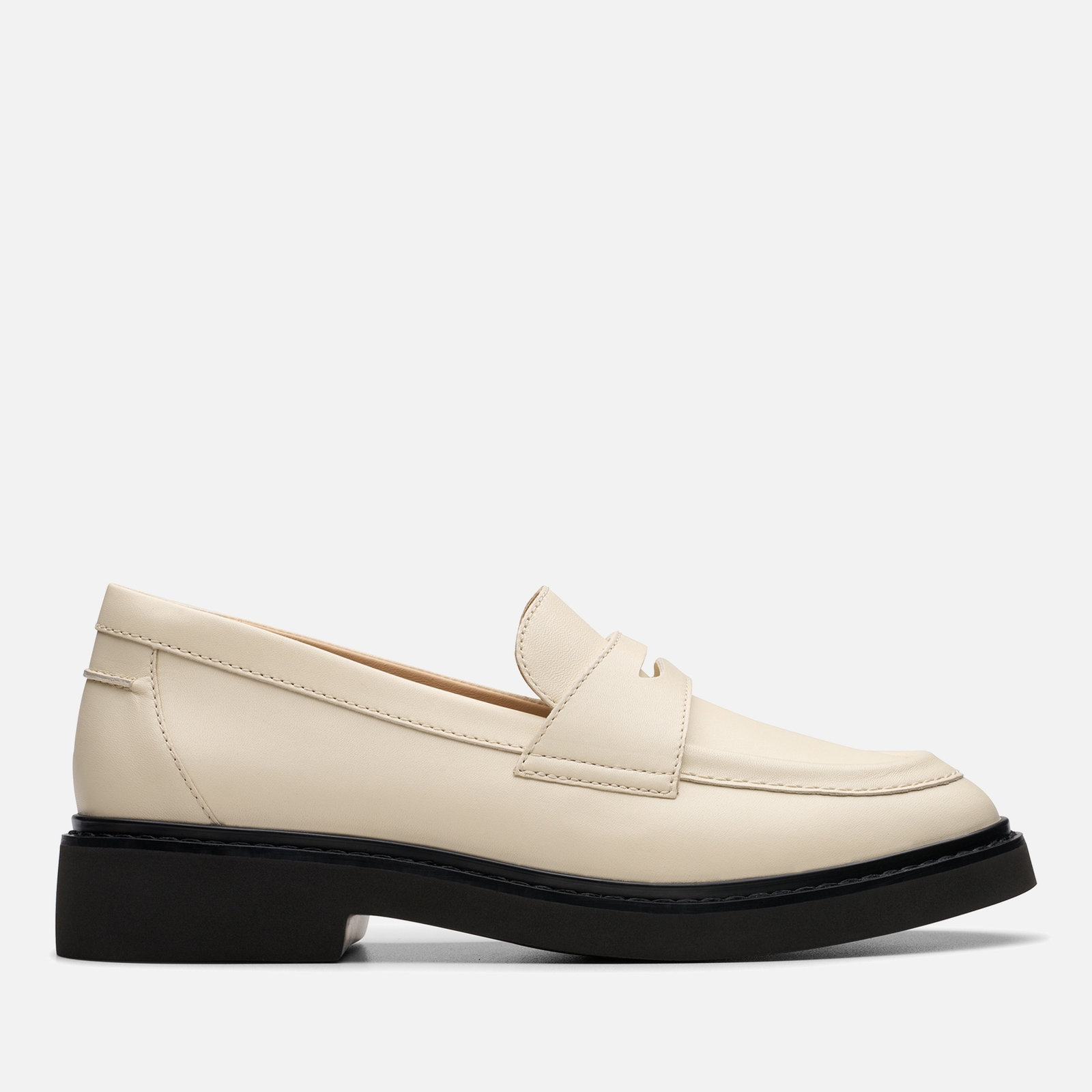 Clarks Women's Splend Edge Leather Loafers - Cream - UK 6