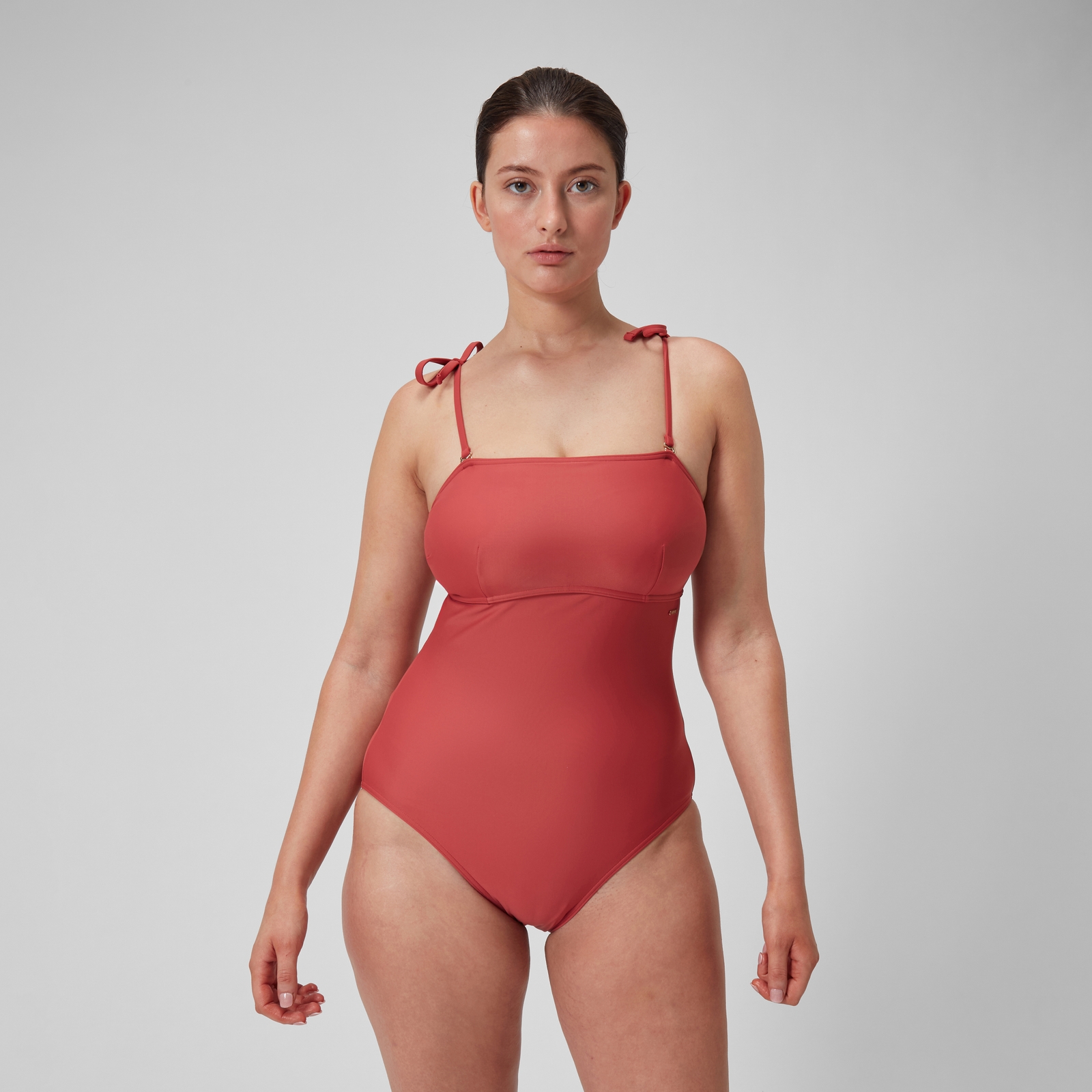 Women's Shaping Bandeau Swimsuit Red