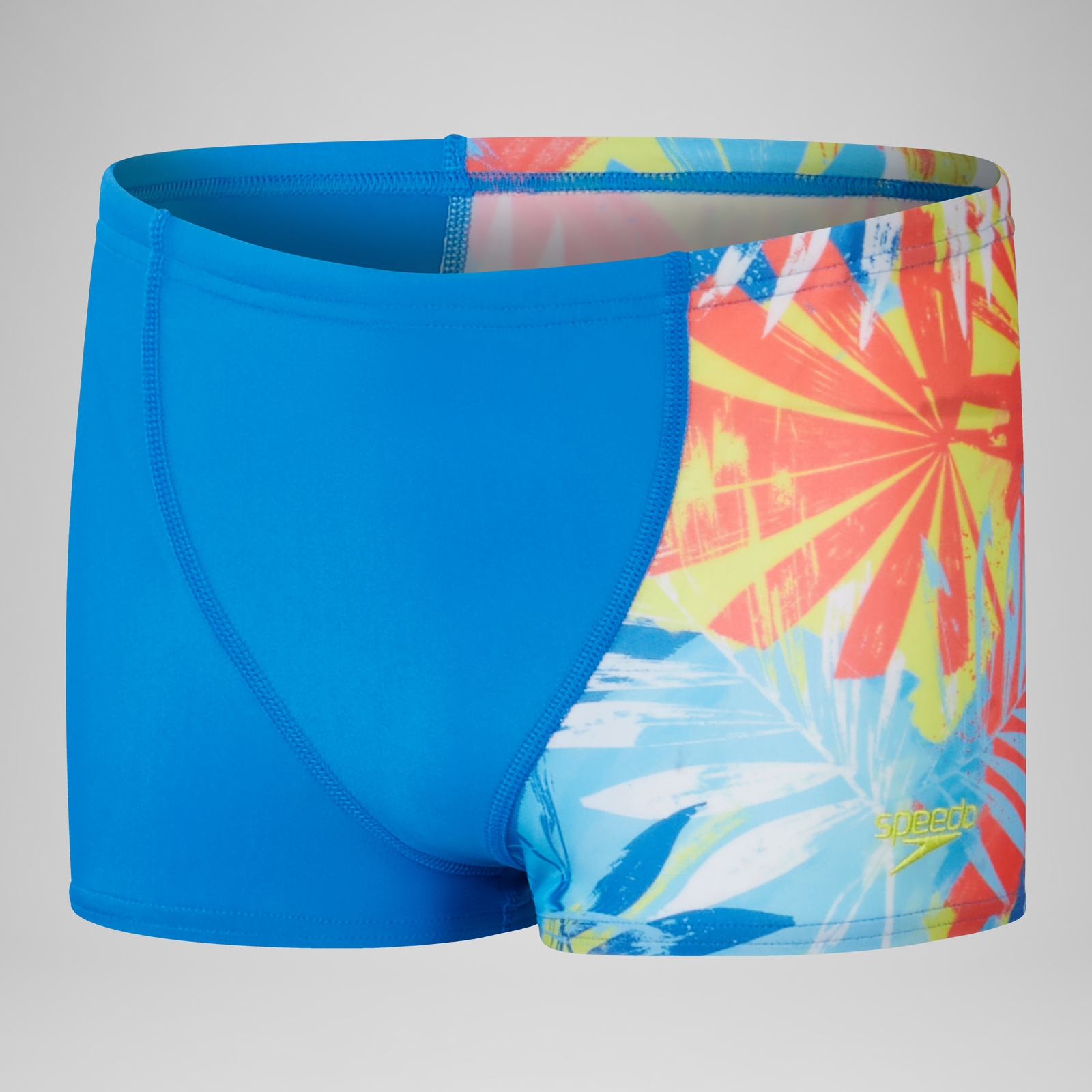 Boys' Digital Allover V-Cut Aquashort Blue/Yellow