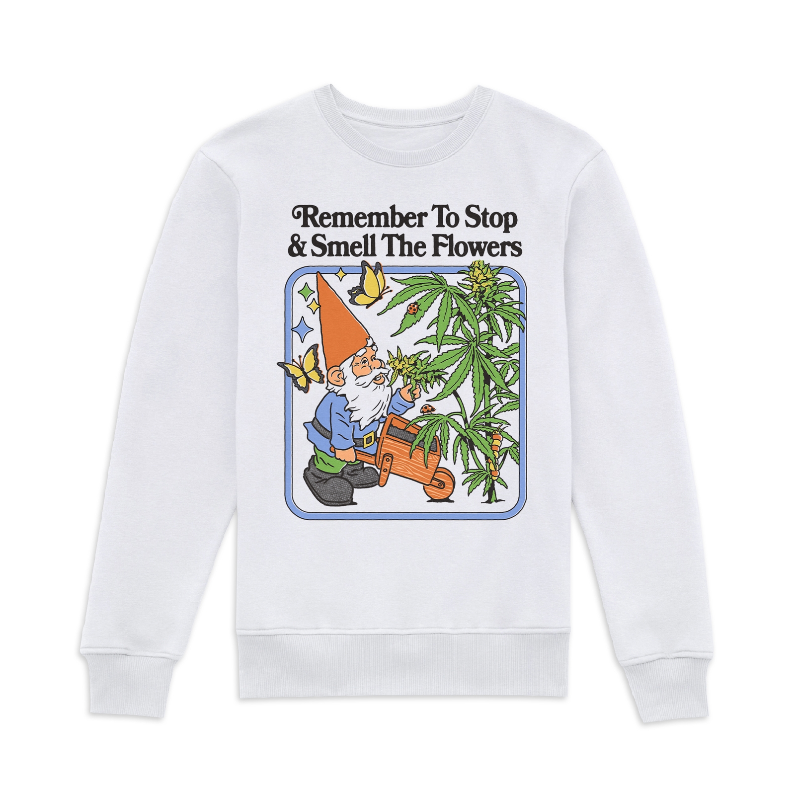 Steven Rhodes Stop And Smell The Flowers Sweatshirt - White - L