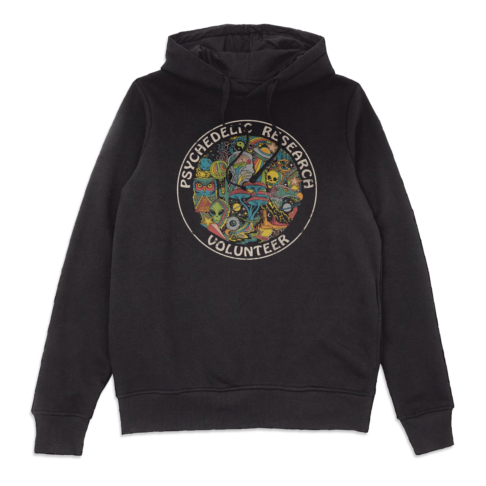 Steven Rhodes Psychedelic Research Volunteer Hoodie - Black - S