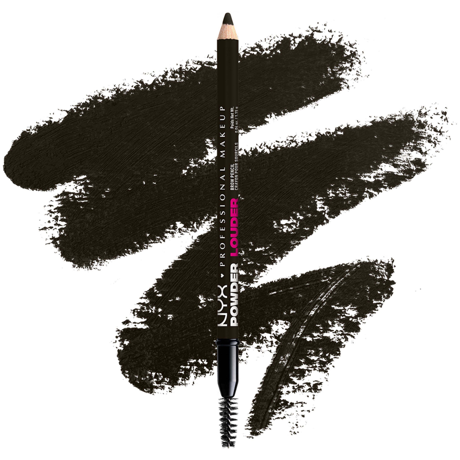 

NYX Professional Makeup Powder Louder 12HR Wear Buildable Micro-Fibres Brow Pencil 2g (Various Shades) - Black