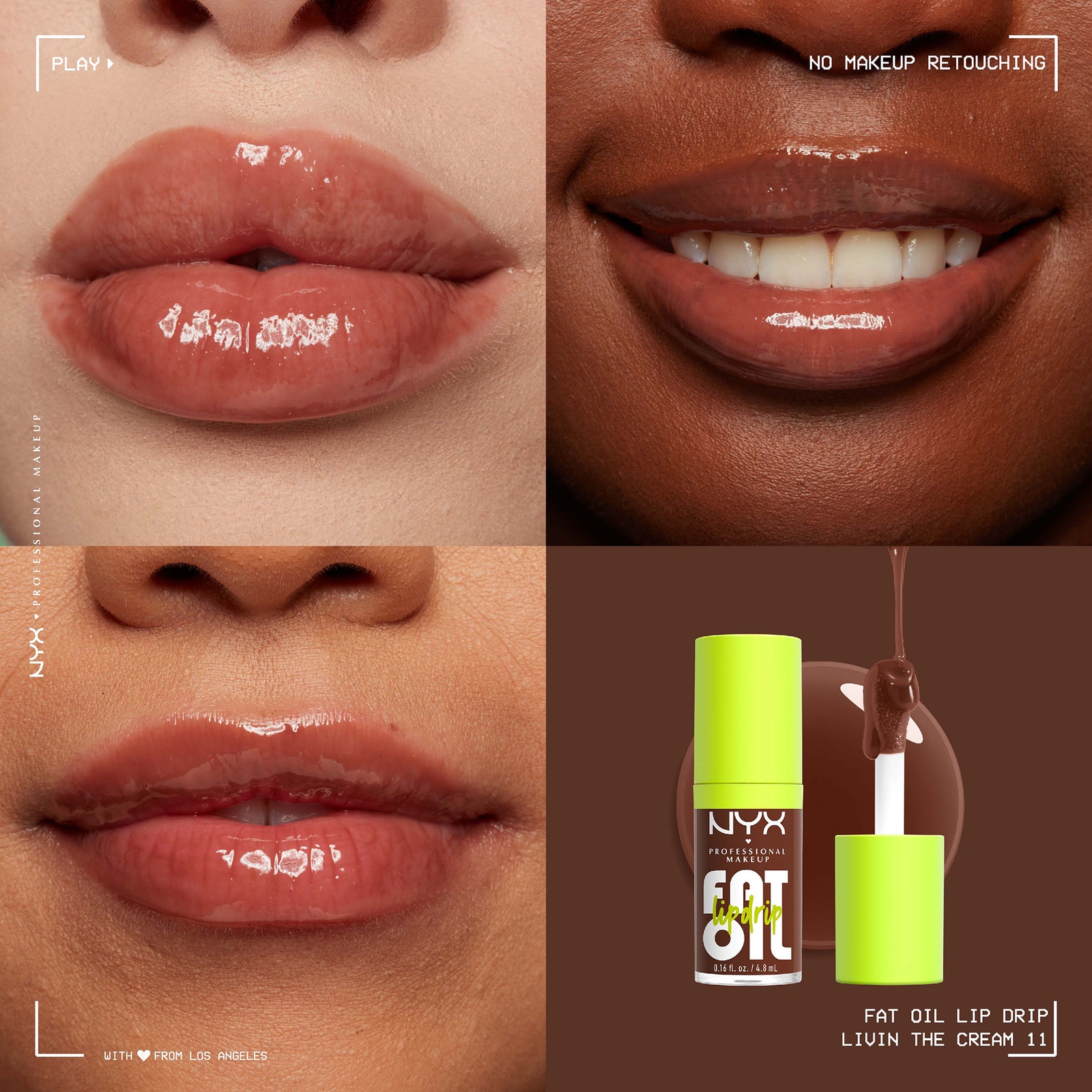 Thumbnail - NYX Professional Makeup Fat Oil Lip Drip 12H Hydration Non-Sticky Finish Lip Gloss 4.8ml (Various Shades) - Livin' the C...