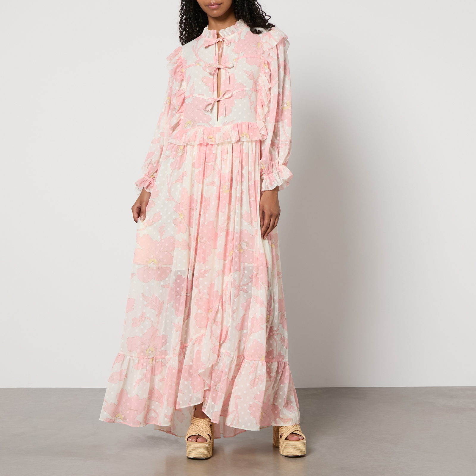 Stella Nova Floral-Print Chiffon Dress - DK 38/UK 12