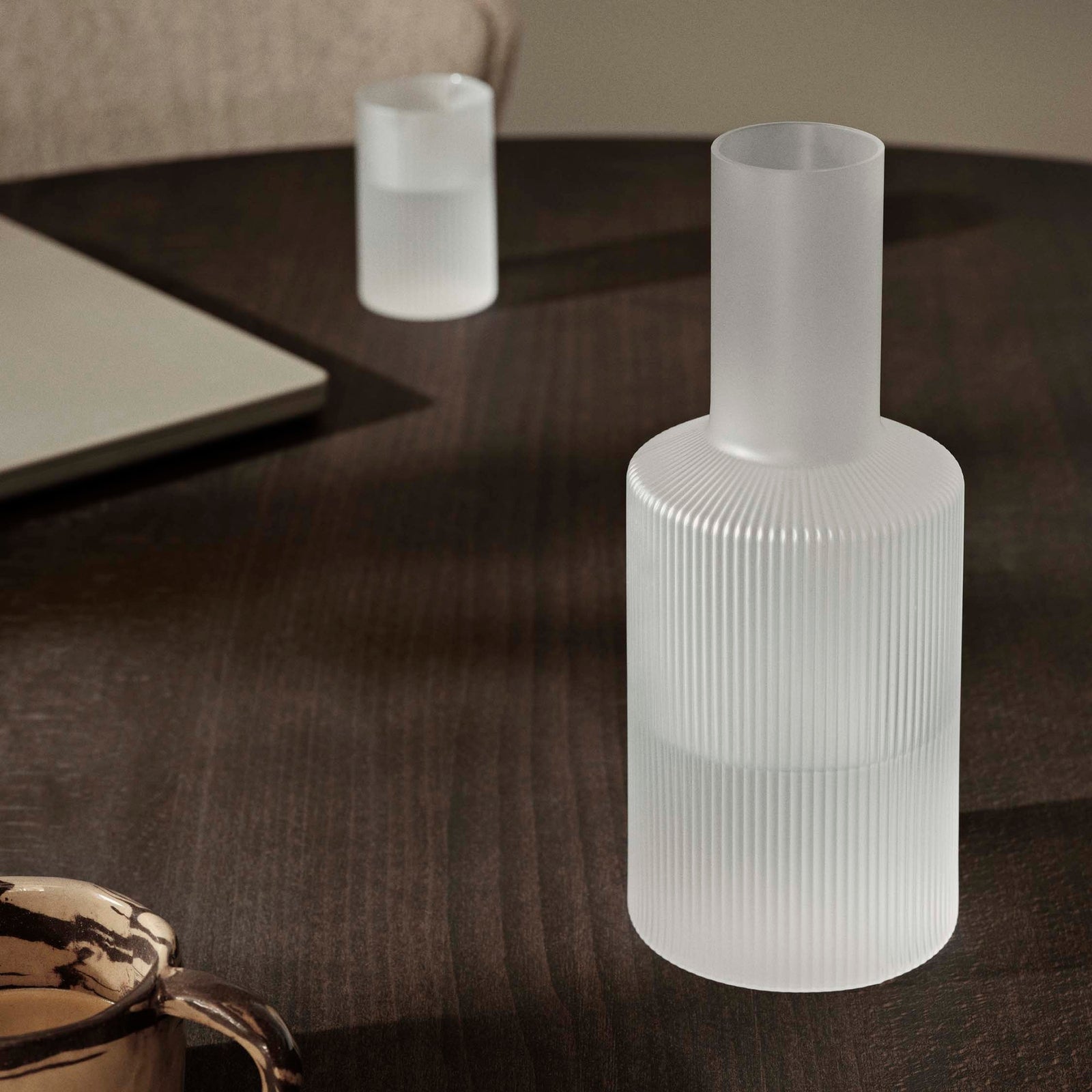 Ferm Living Ripple Carafe - Frosted