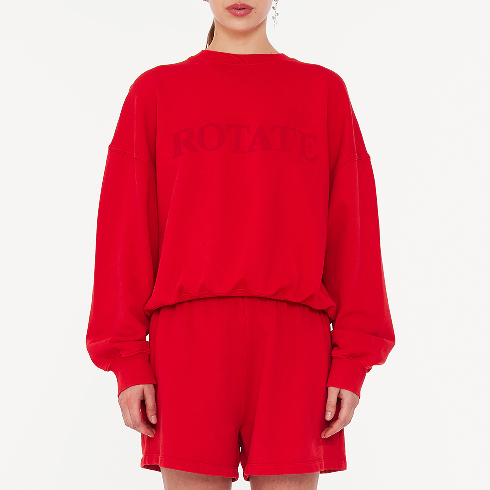Rotate Sunday Relaxed Cotton-Jersey Sweatshirt - L