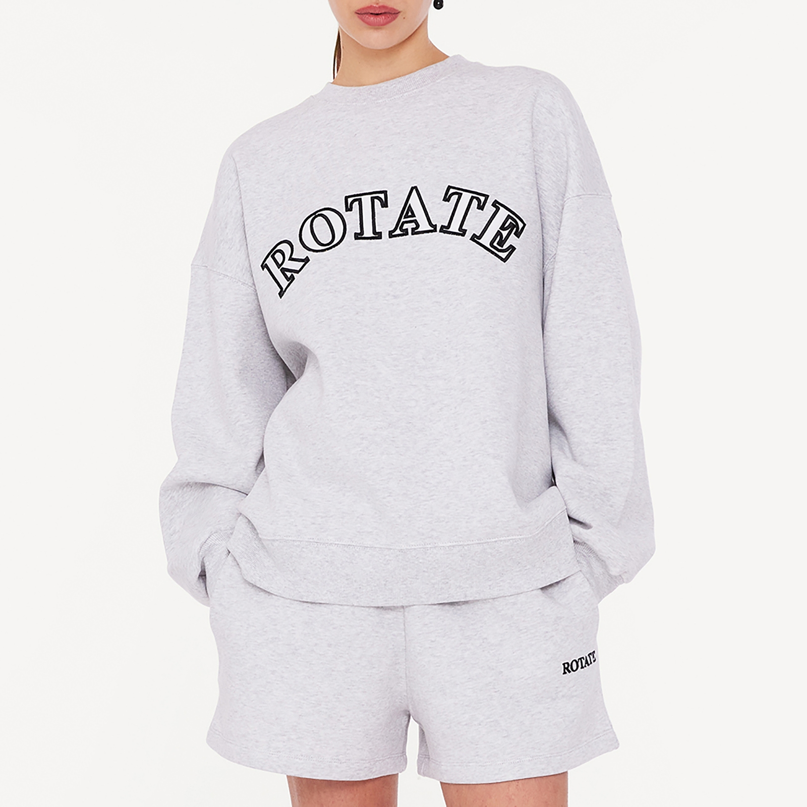 Rotate Sunday Cotton-Jersey Relaxed Sweatshirt - XS