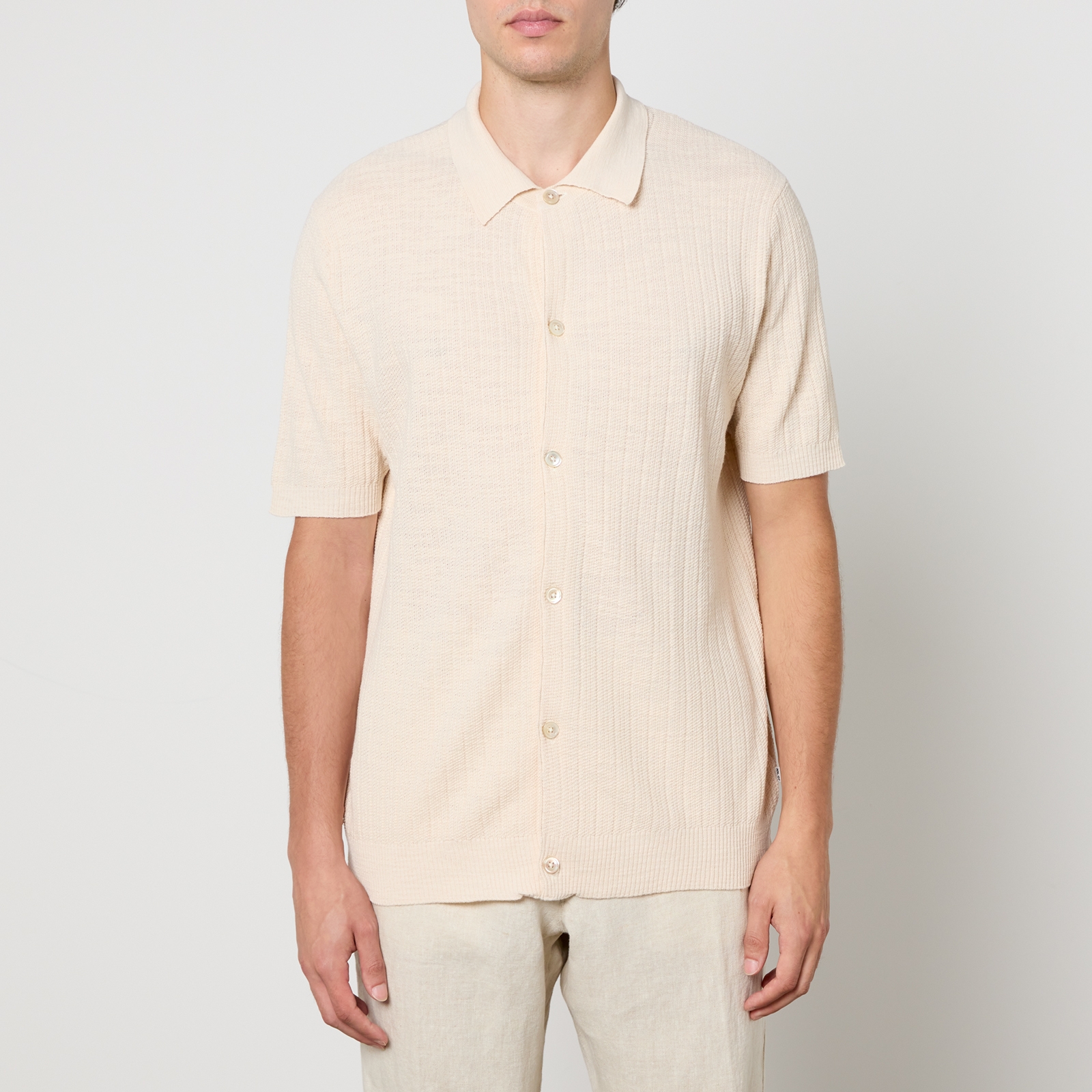 NN.07 Nolan Cotton Knit Shirt - L