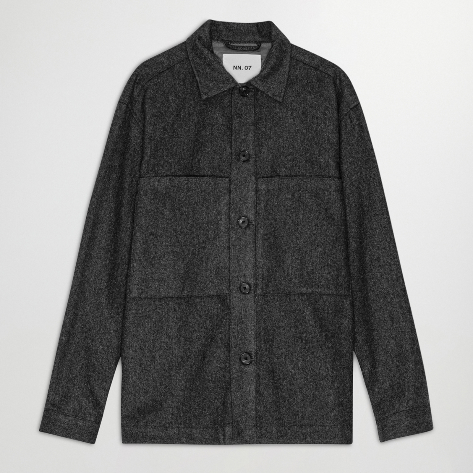 NN.07 Isak Wool-Blend Overshirt - M