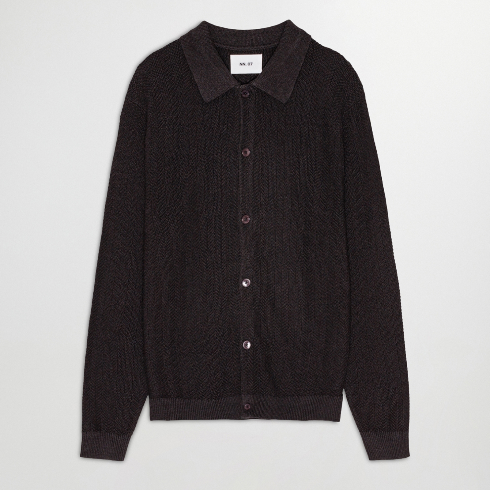 NN.07 Nolan Herringbone Cotton Regular Fit Cardigan - XXL