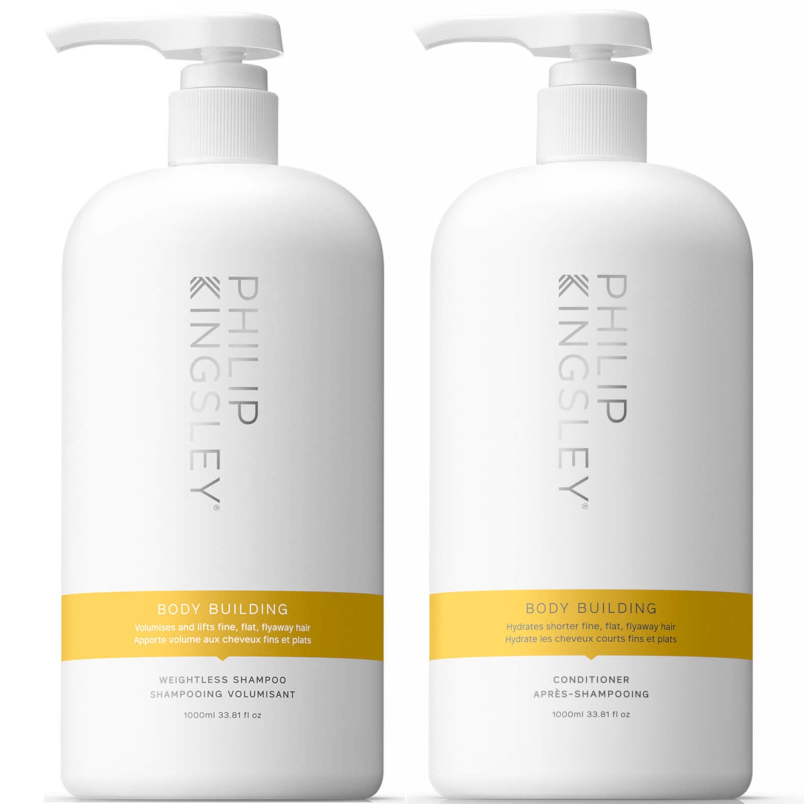 Image of Philip Kingsley Body Building Shampoo 1000ml and Body Building Conditioner 1000ml