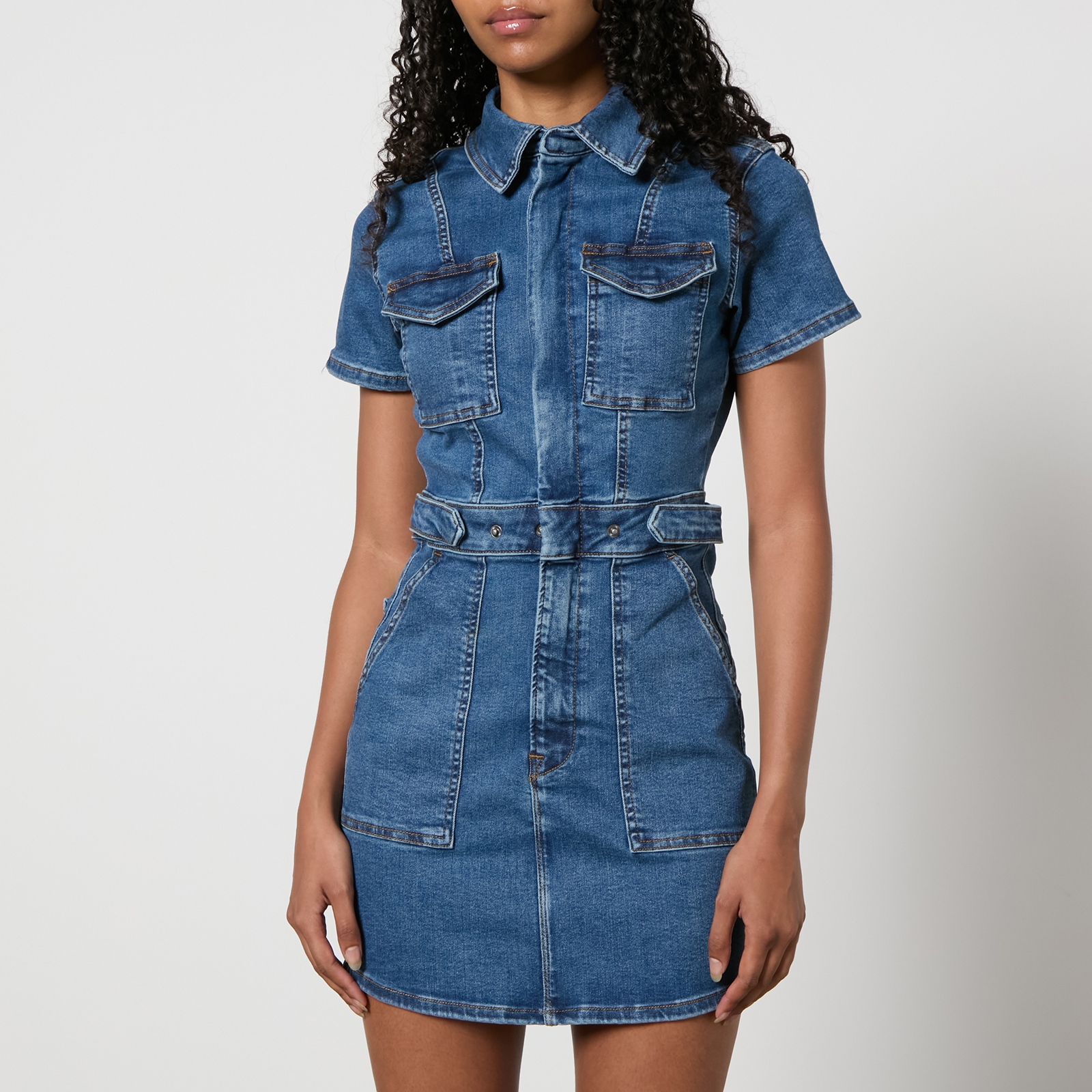 Good American Fit For Success Denim Mini Dress - XL